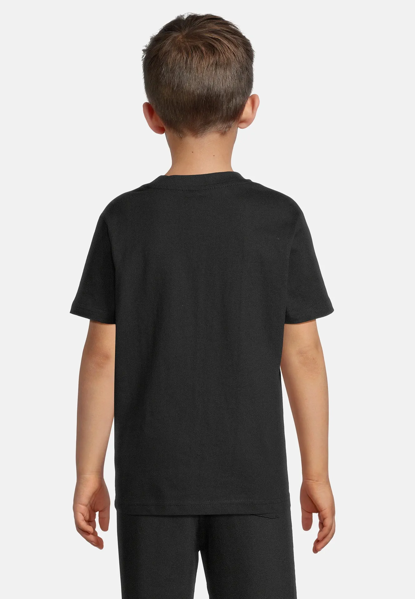 BYB-BY116-kids-basic-t-shirt-black-model-2 Build Your Brand Kids Basic Tee