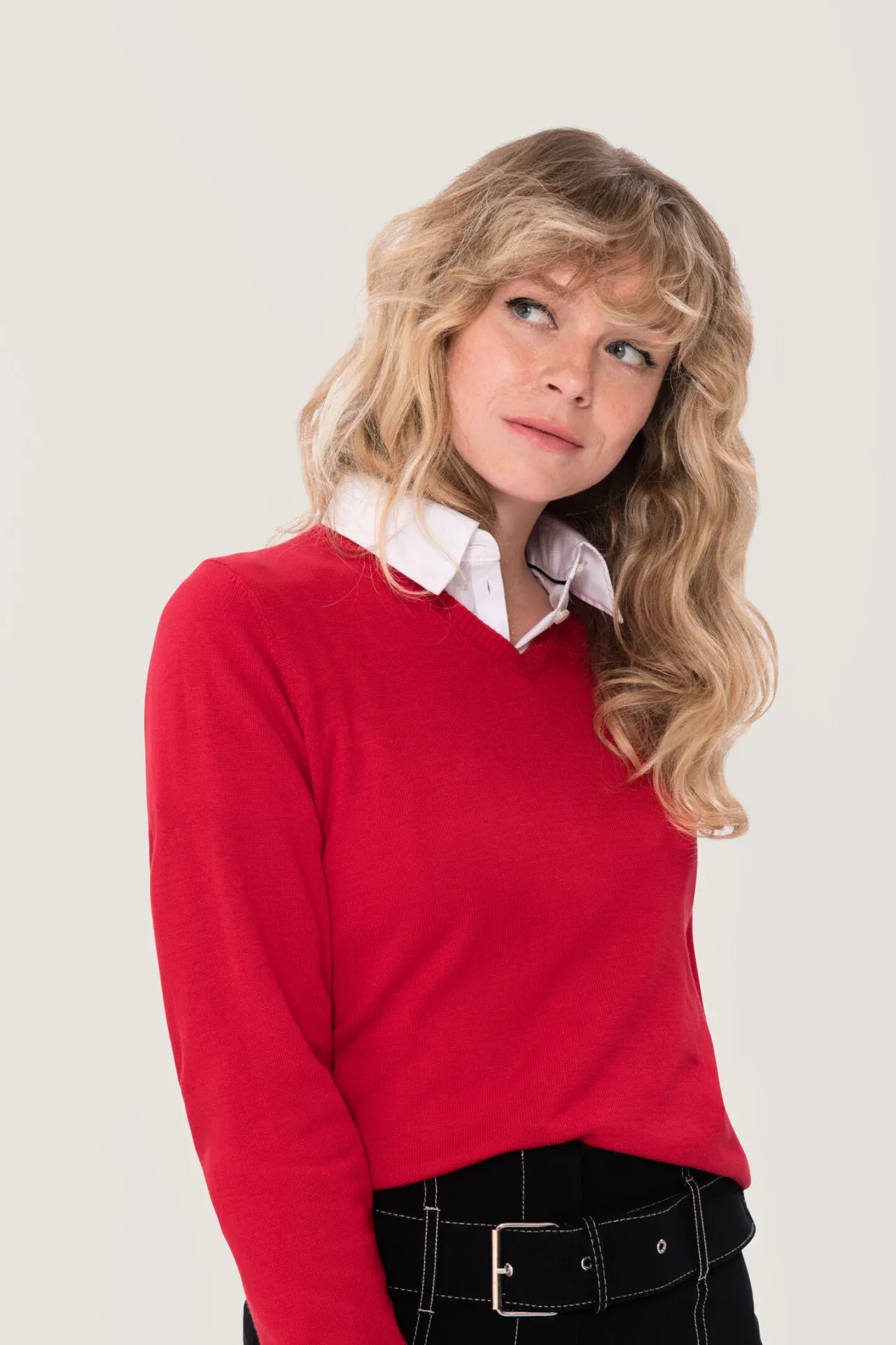 HAKRO Women-V-Pullover 133 Premium-Cotton HAKRO Women-V-Pullover 133 Premium-Cotton
