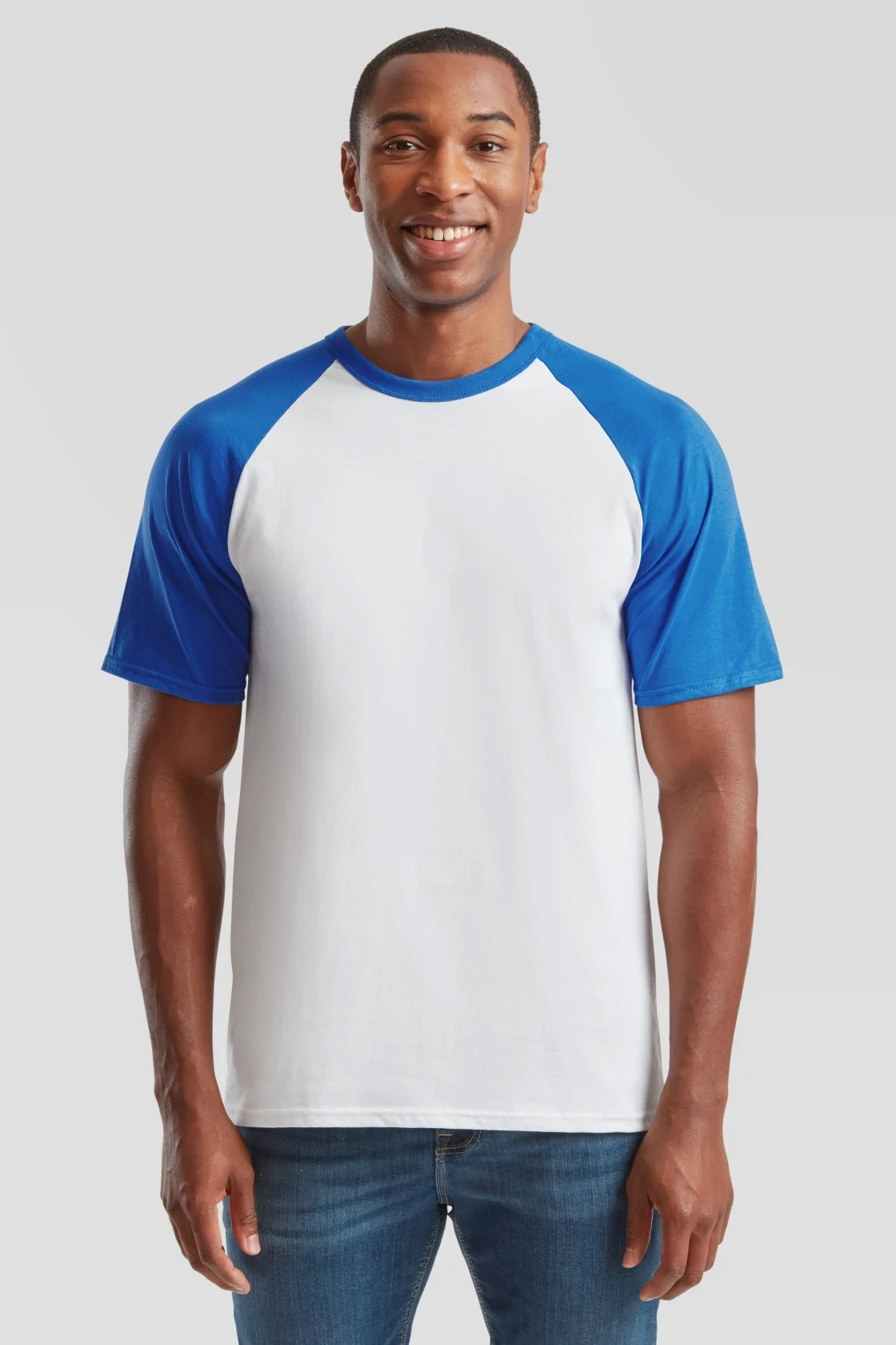 fruit-of-the-loom-61-026-0-valueweight-short-sleeve-baseball-t-shirt-white-royalblue-model-0 F.O.L. Shortsleeve Baseball T