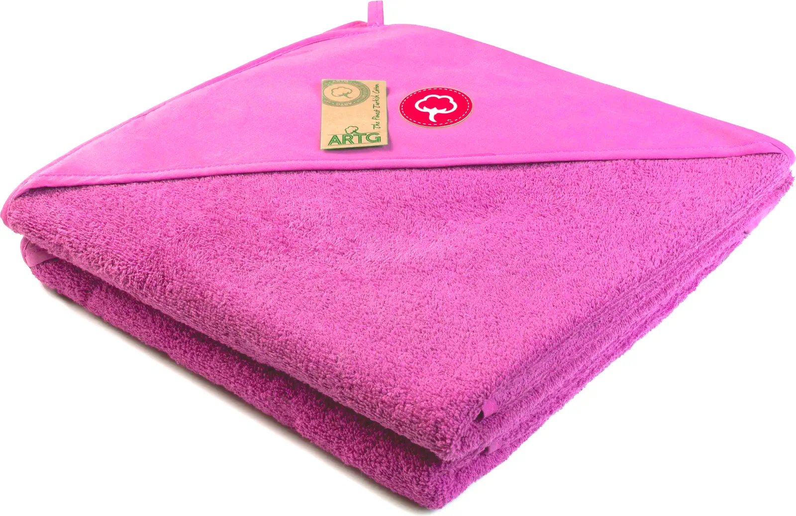 artg-ar732-print-me-baby-hooded-towel-pink-front-1 ARTG PRINT-Me® Baby Hooded Towel