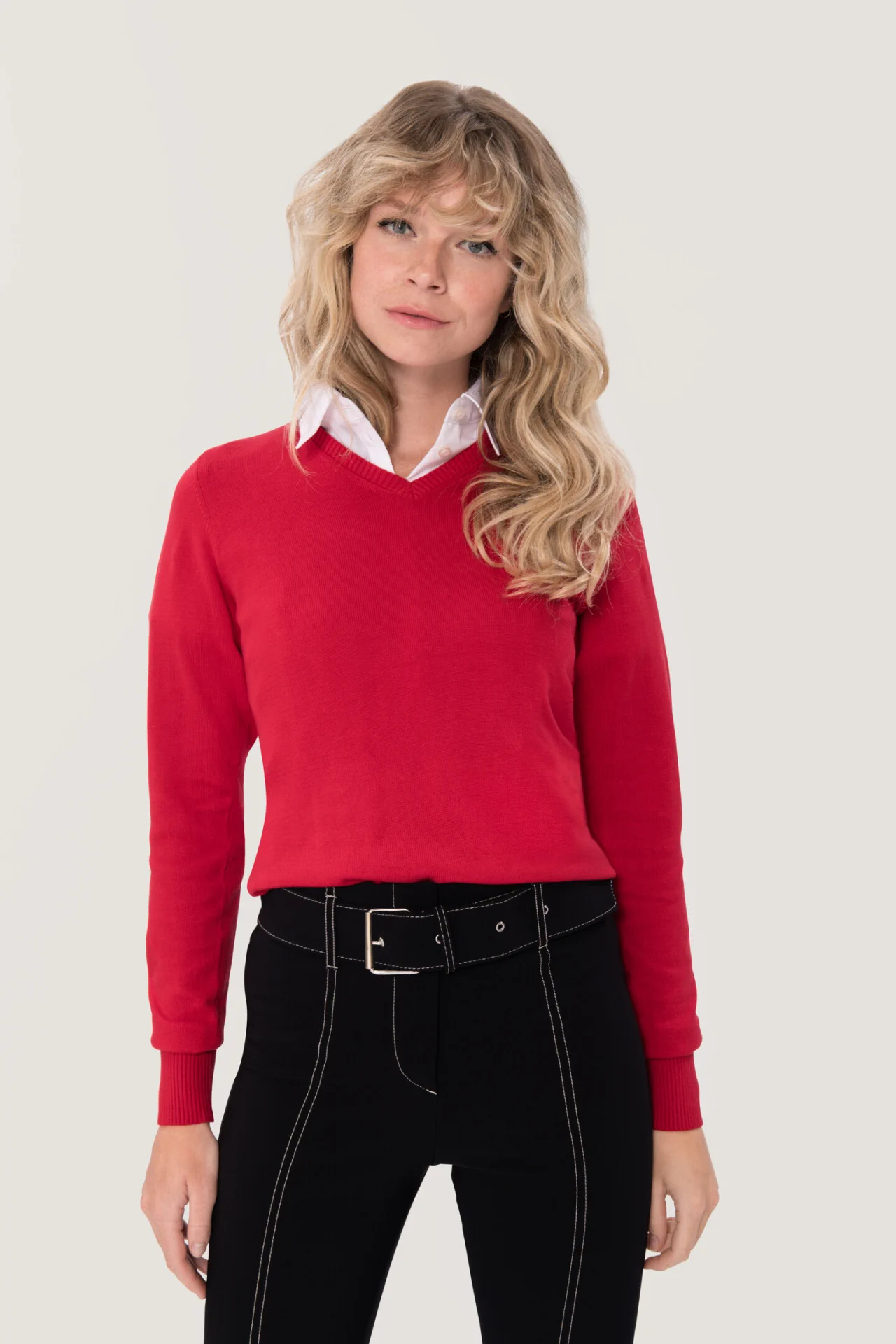 HAKRO Women-V-Pullover 133 Premium-Cotton HAKRO Women-V-Pullover 133 Premium-Cotton
