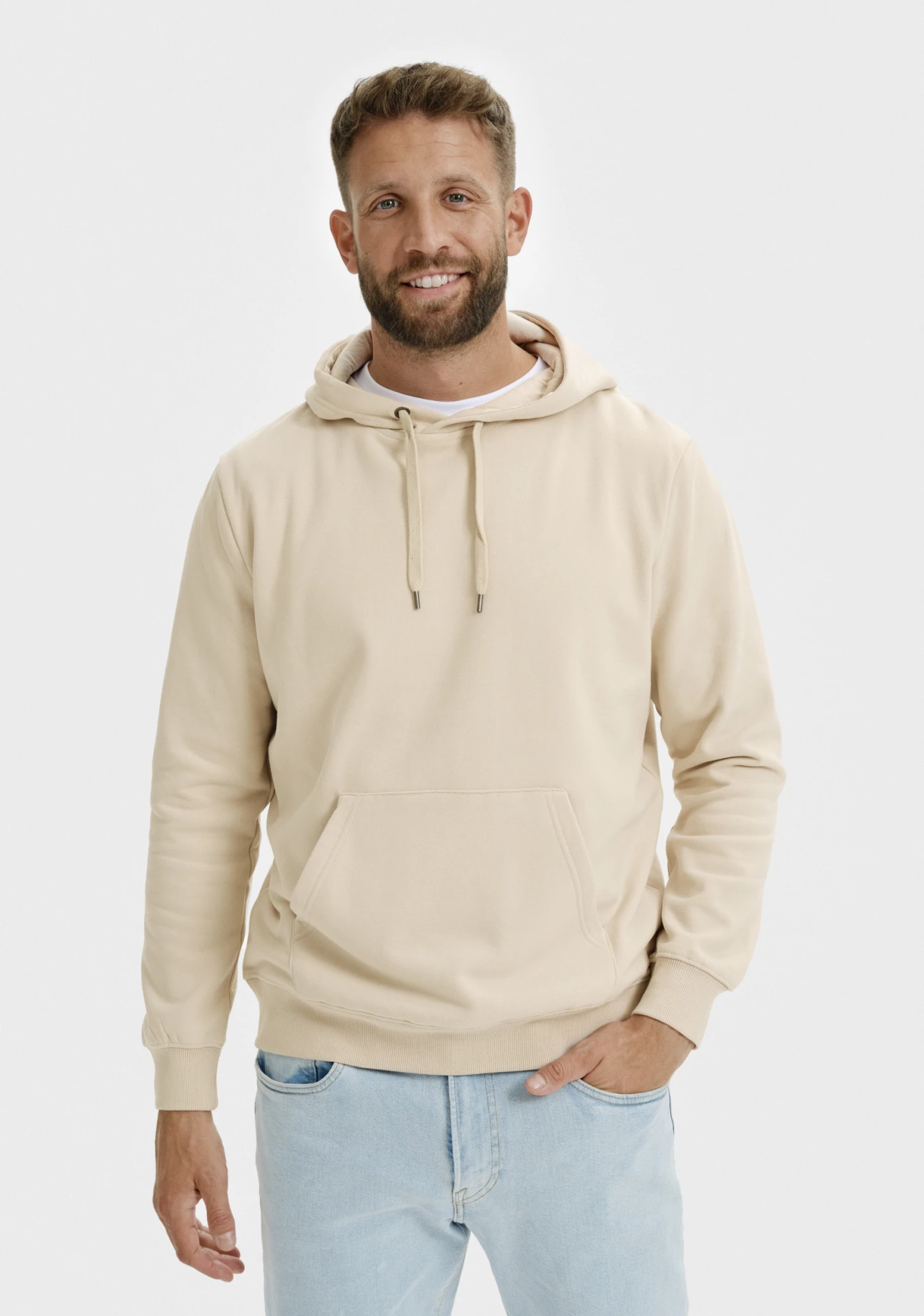 malfini-413-cape-sweatshirt-herren-mandel-model-0 MALFINI Sweatshirt Cape 413