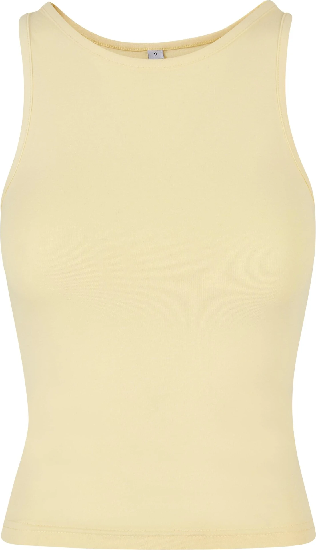 BYB-BY208-ladies-racer-back-top-softyellow-front-4 Build Your Brand Ladies Racer Back Top