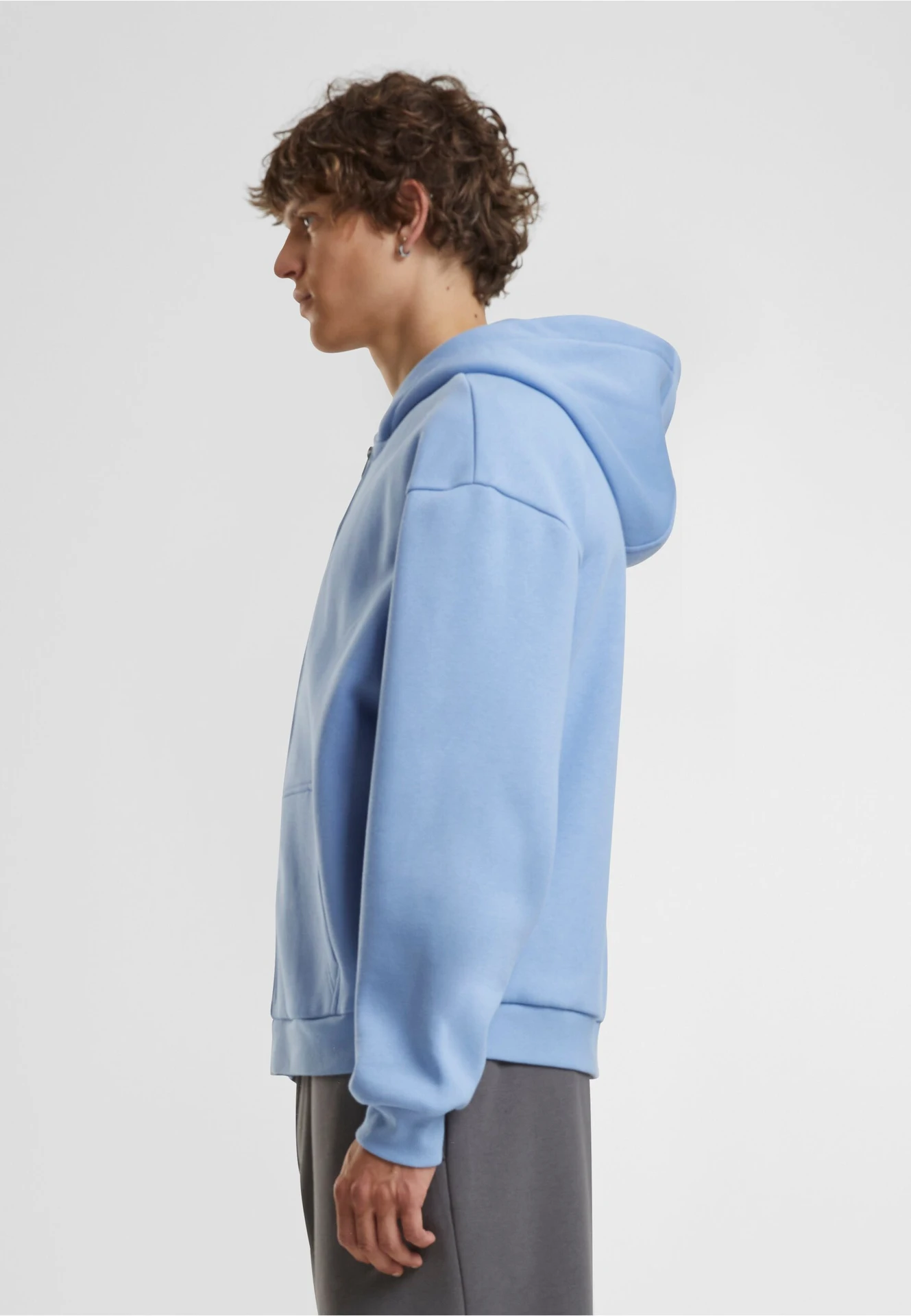 Build Your Brand Fluffy Zip Hoody
