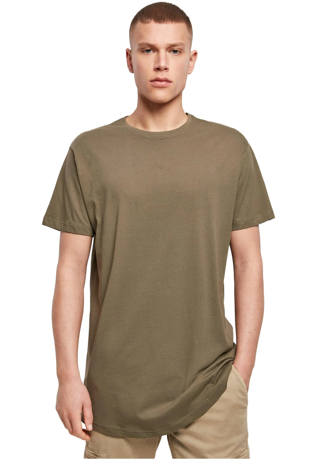 Build Your Brand Shaped Long Tee