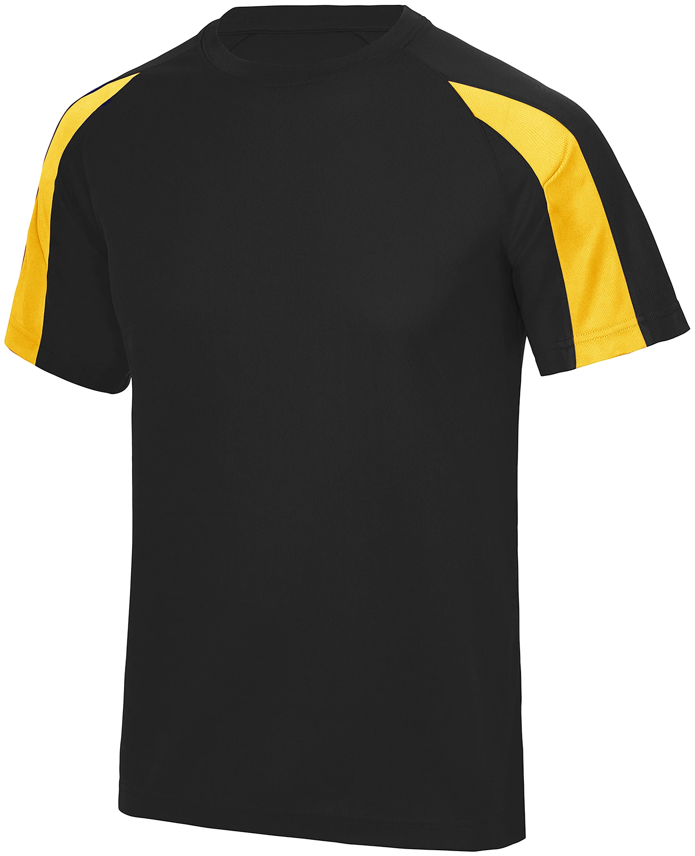 justcool-jc003-contrast-cool-t-shirt-jetblack-gold-front-1 Just Cool Contrast Cool T