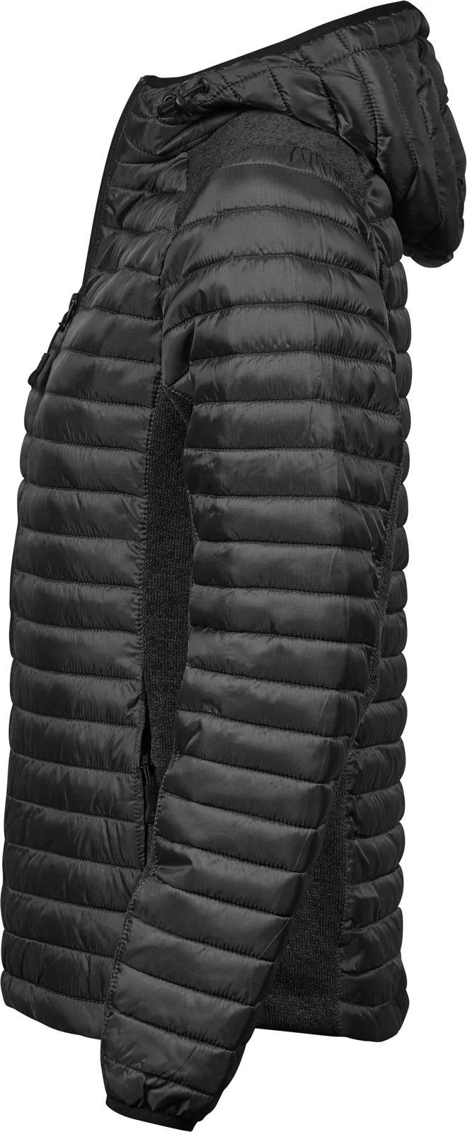 tee-jays-9611-womens-hooded-outdoor-crossover-jacket-black-blackmelange-left-2 Tee Jays Ladies` Hooded Outdoor Crossover Jacket