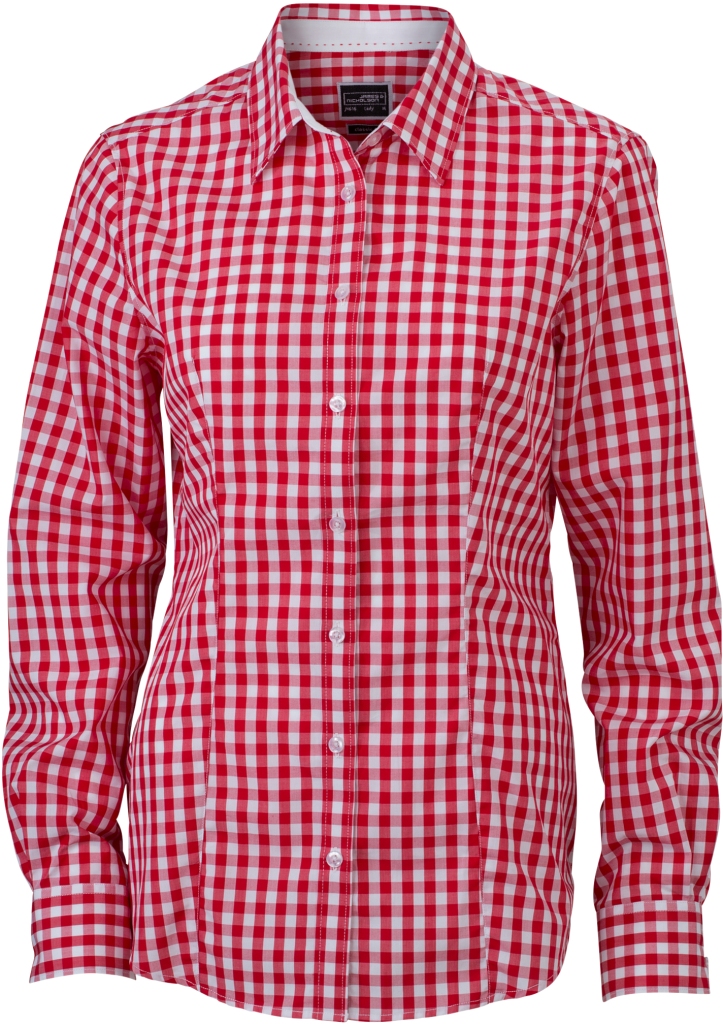 James & Nicholson Ladies Checked Blouse James & Nicholson Ladies Checked Blouse