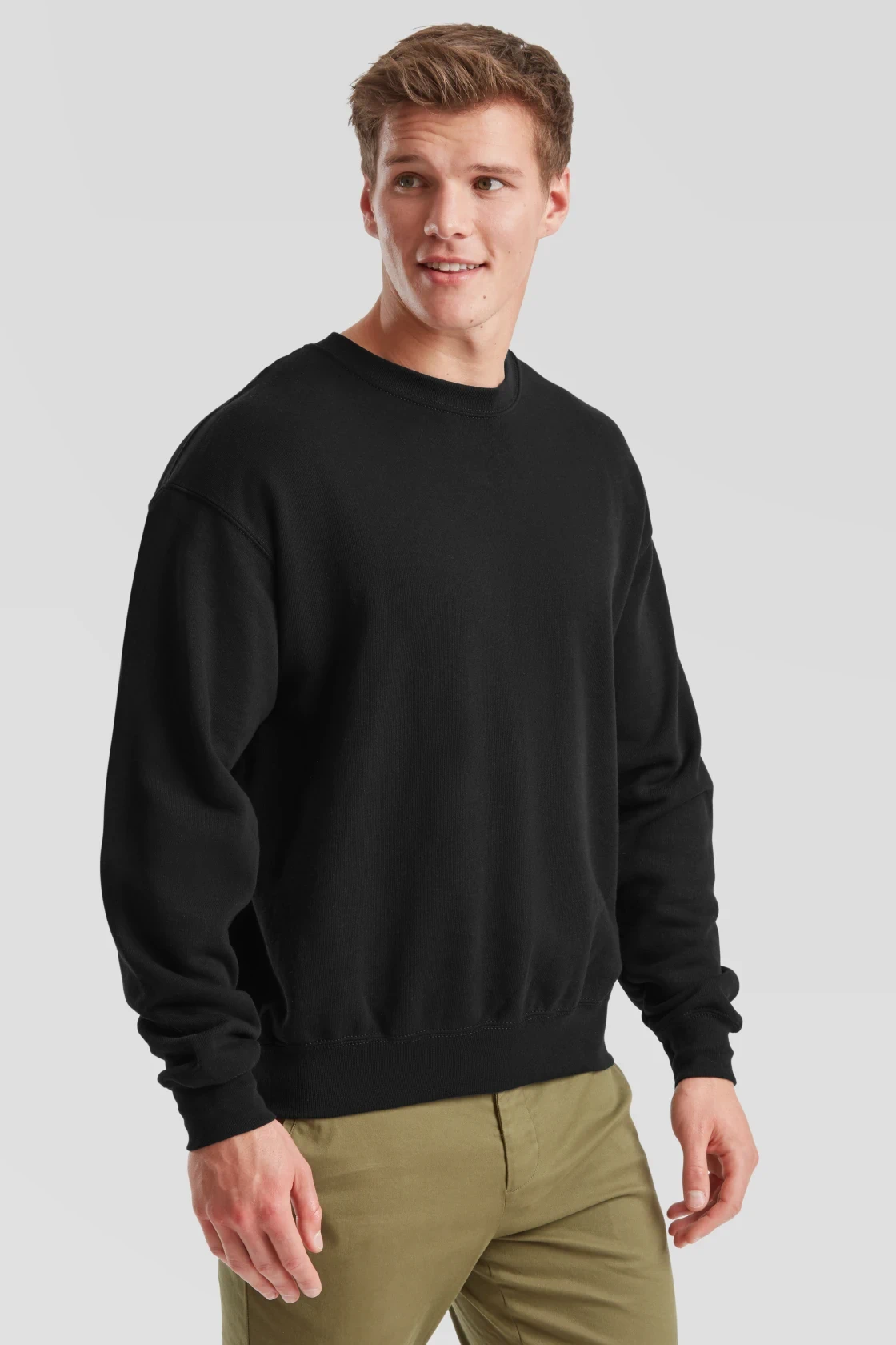 fruit-of-the-loom-62-202-0-classic-set-in-sweatshirt-black-model-1 F.O.L. Classic Set-In Sweat