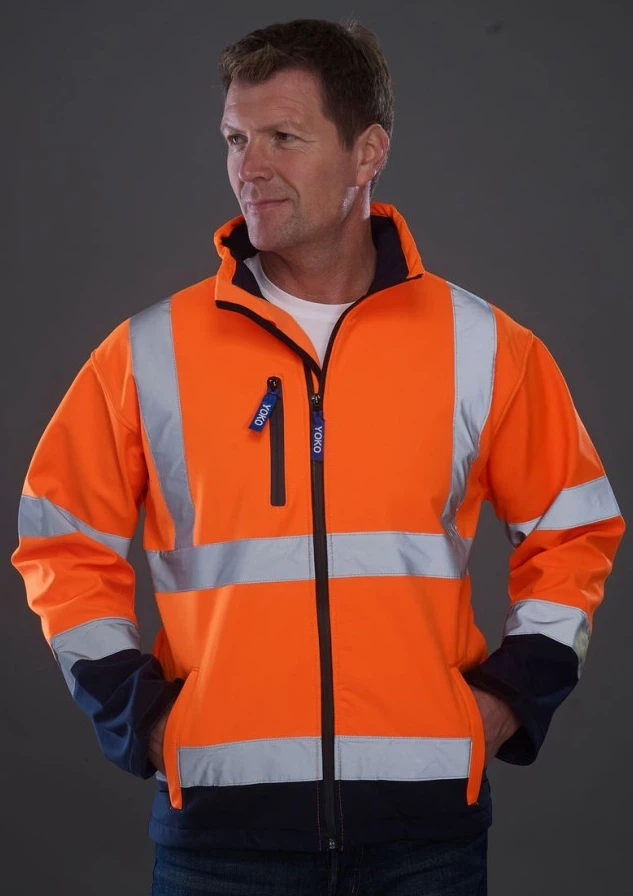 YOKO High Visibility 2 Bands & Braces Softshell Jacket