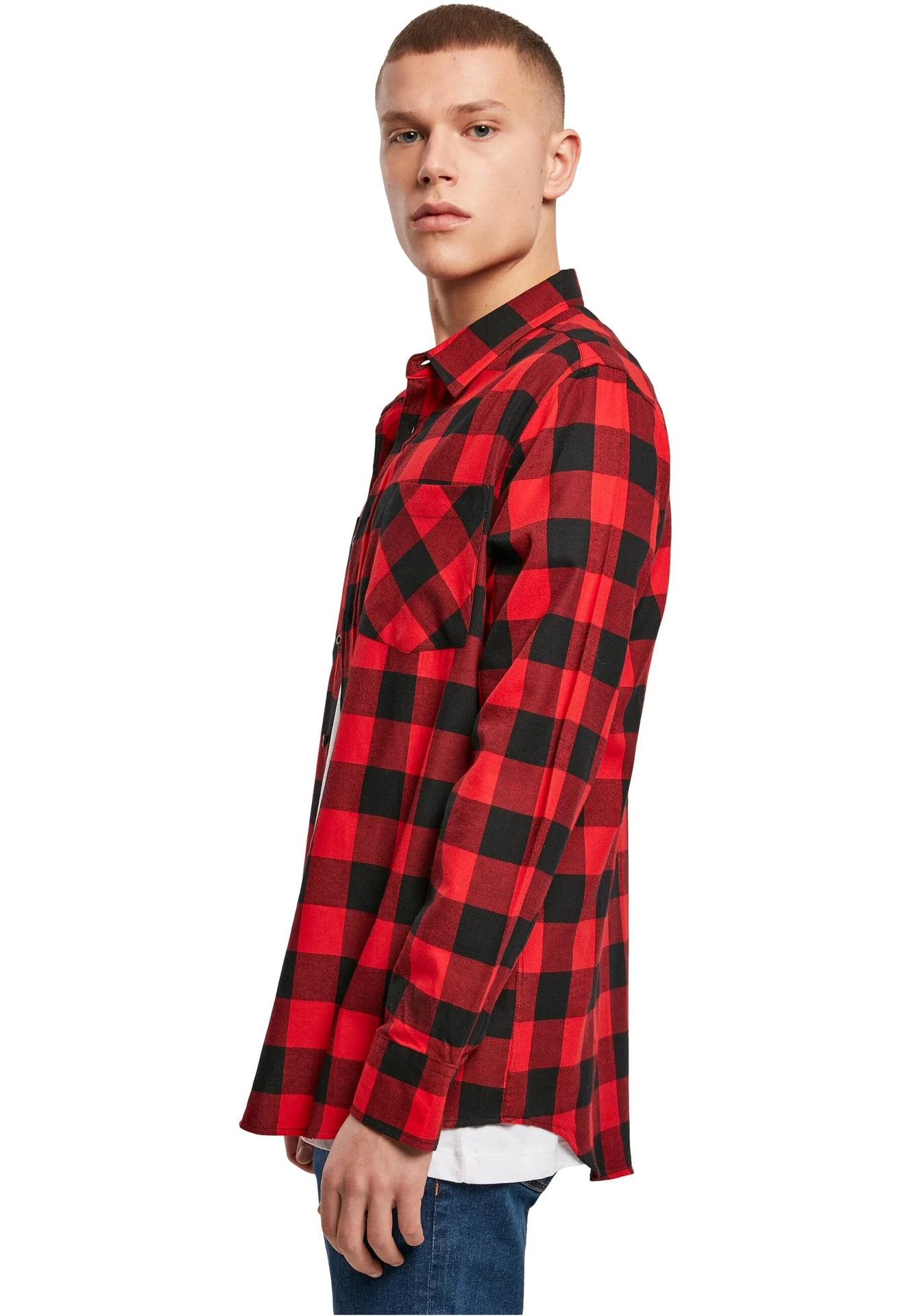 Build Your Brand Checked Flannel Shirt