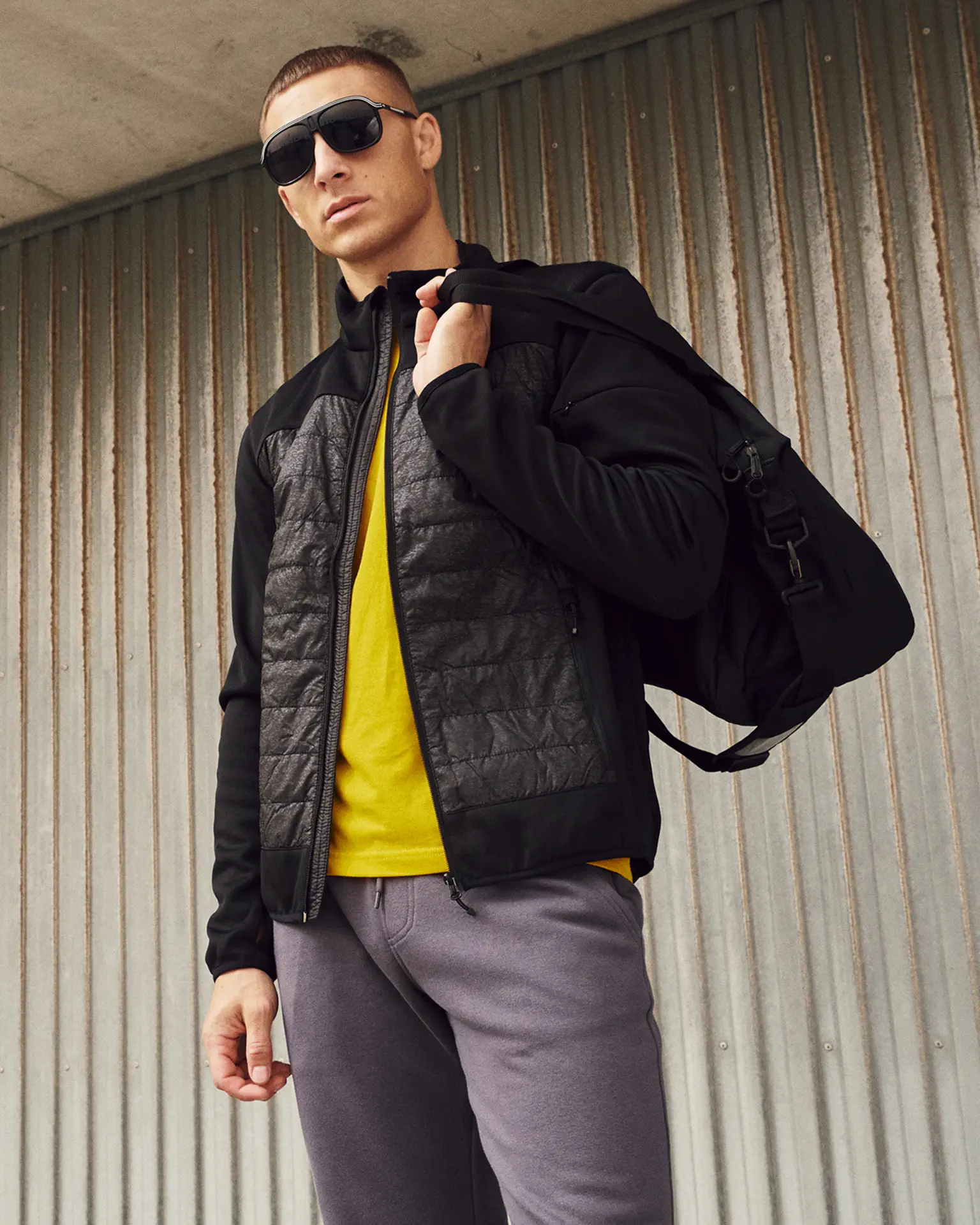 CLIQUE Reflektierende Herren Hybrid Jacke