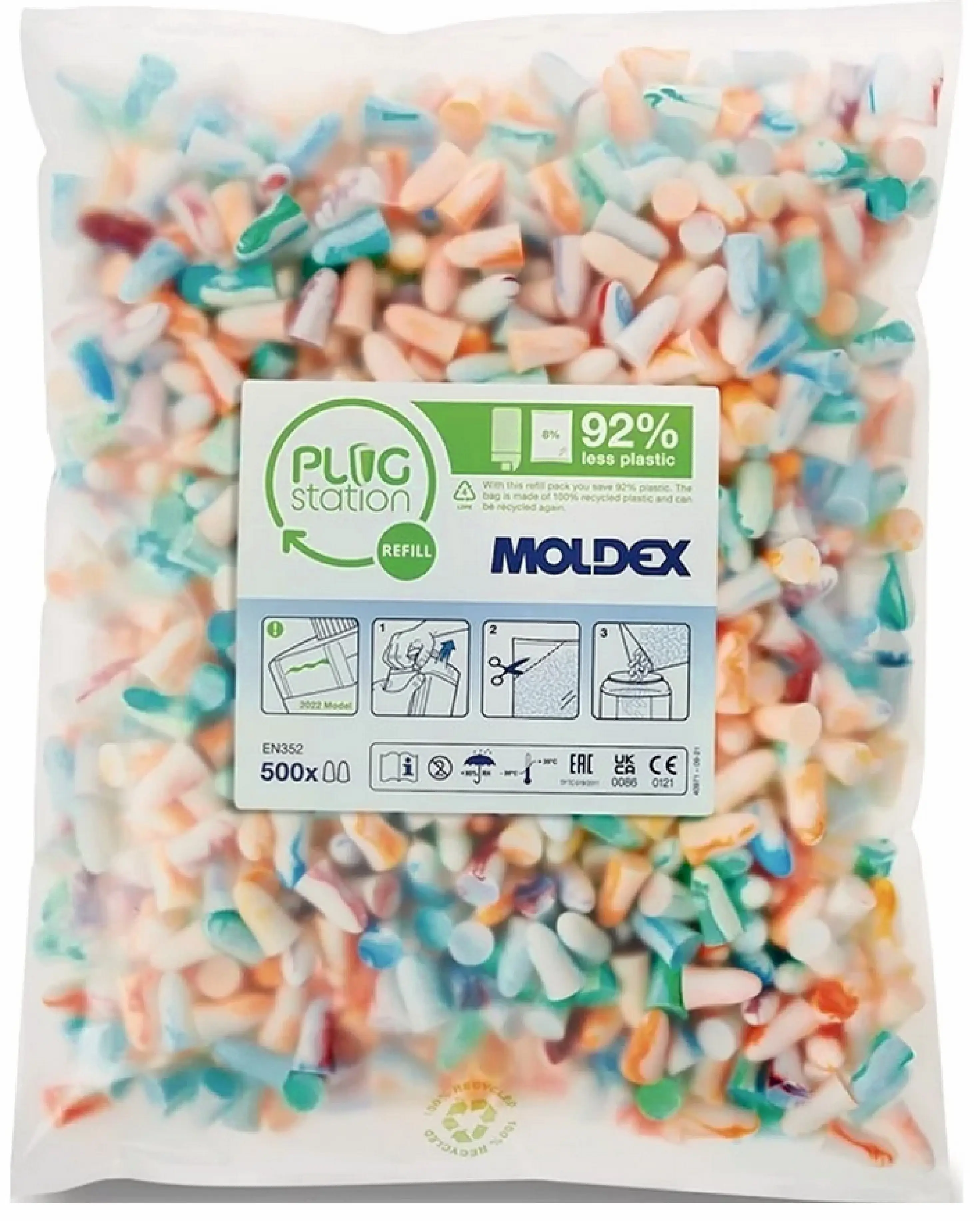 MOLDEX Spark Plugs Refill Pack 500 Paar 7860