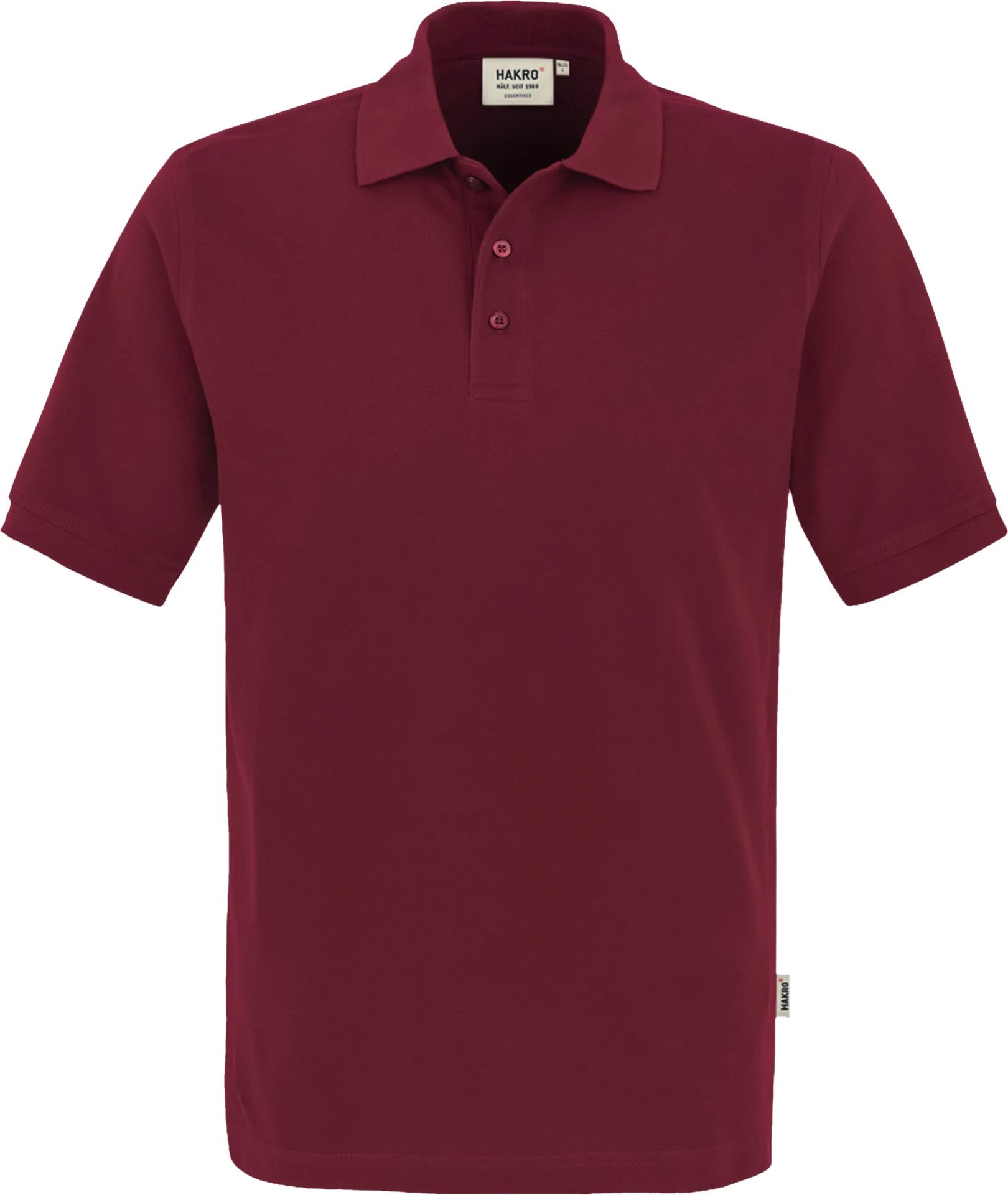 hakro-810-poloshirt-classic-weinrot-front-1 HAKRO Poloshirt 810 Classic