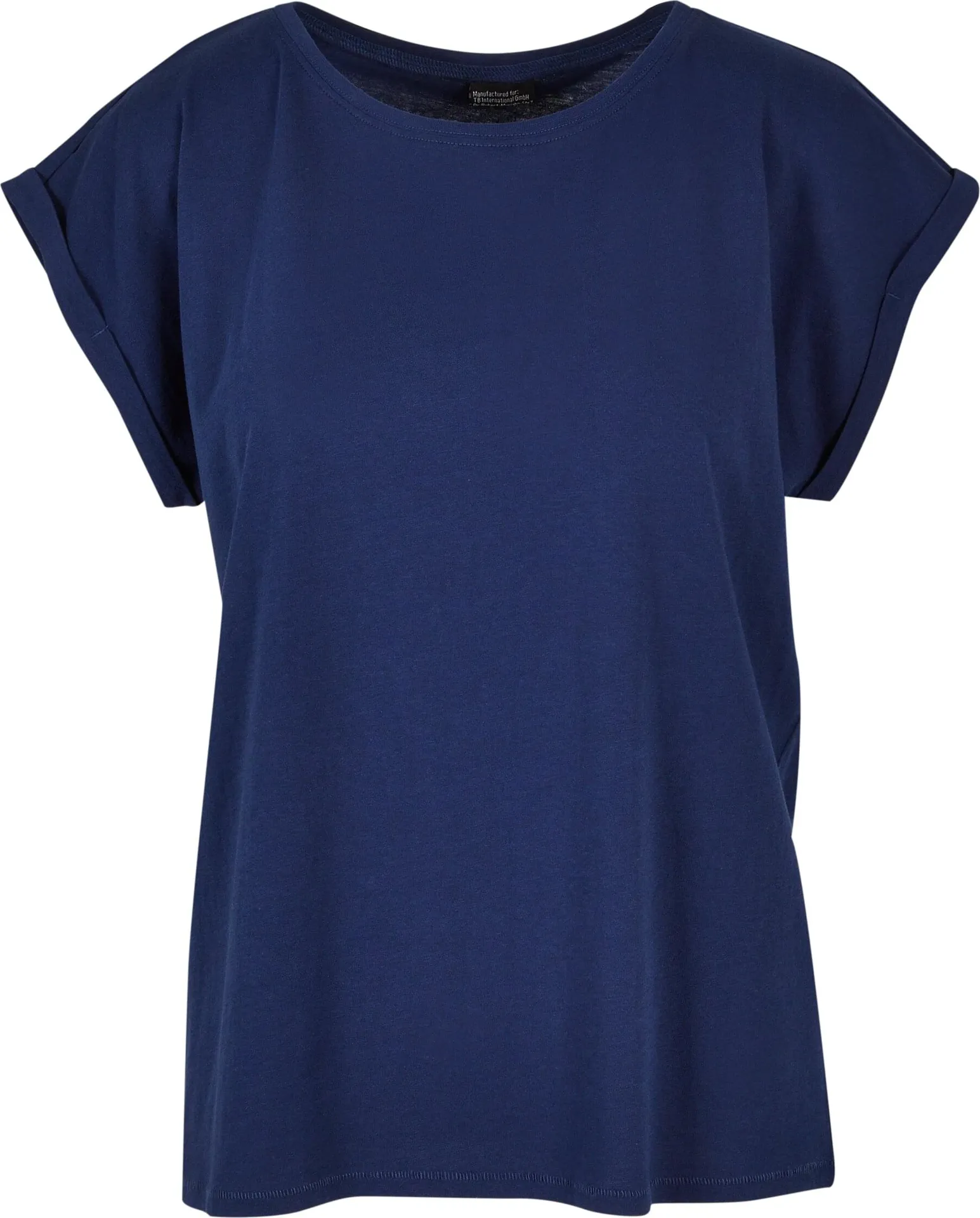 BYB-BY021-ladies-extended-shoulder-t-shirt-lightnavy-front-4 Build Your Brand Ladies Extended Shoulder Tee