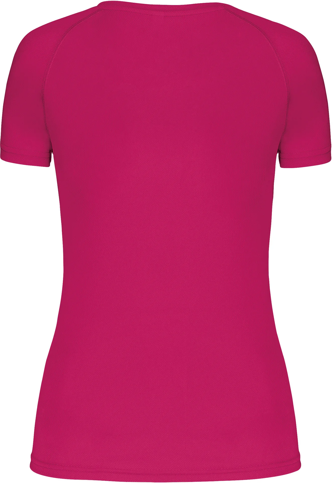 kariban-PA477-damen-v-ausschnitt-sport-shirt-fuchsia-back-6 Kariban Damen V-Ausschnitt Sport Shirt