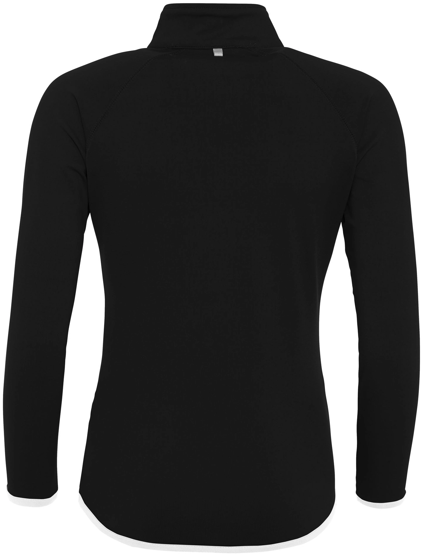 justcool-jc036-womens-cool-half-zip-sweatshirt-jetblack-arcticwhite-back-3 Just Cool Women's Cool 1/2 Zip Sweat