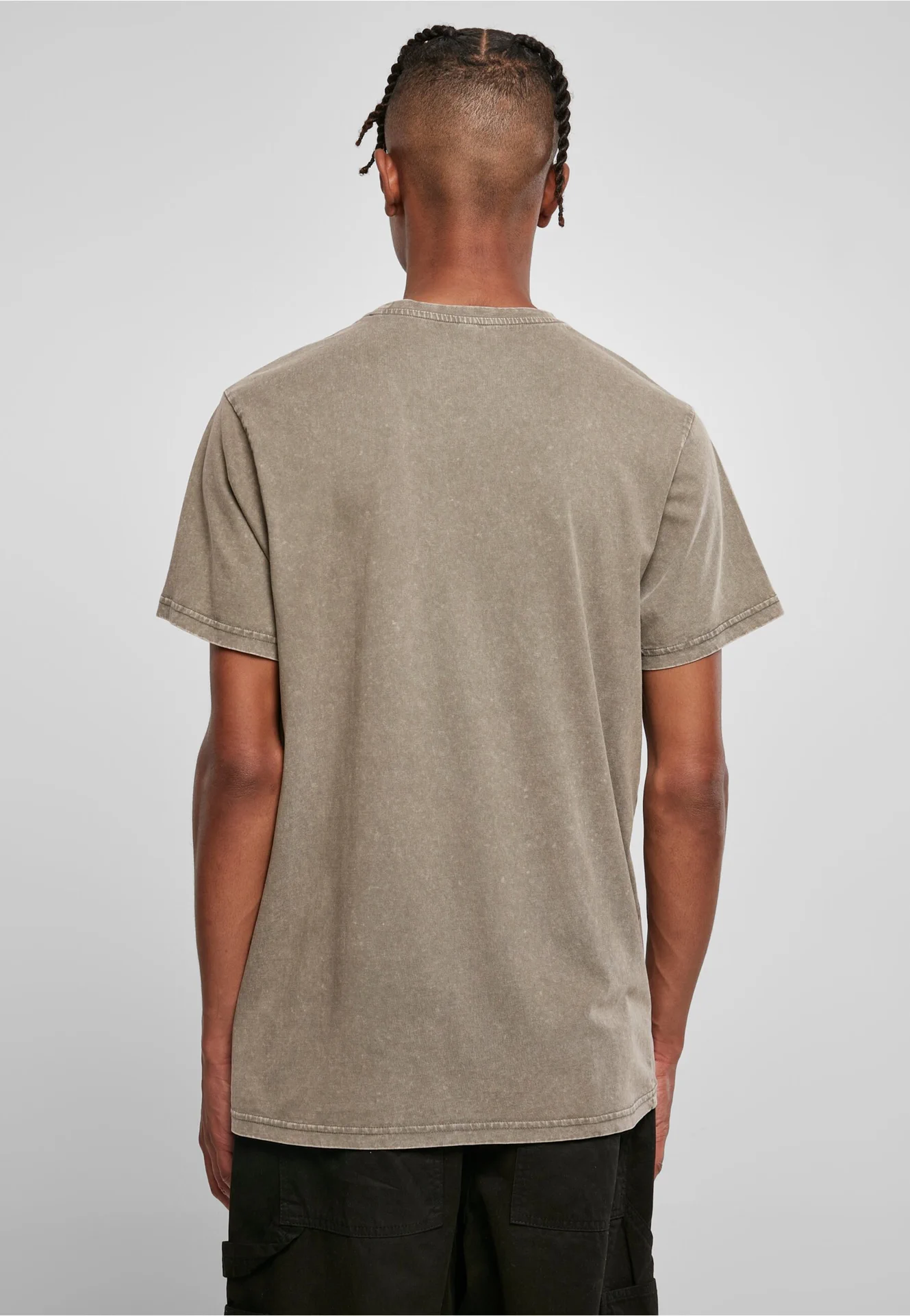Build Your Brand Acid Washed Round Neck Tee