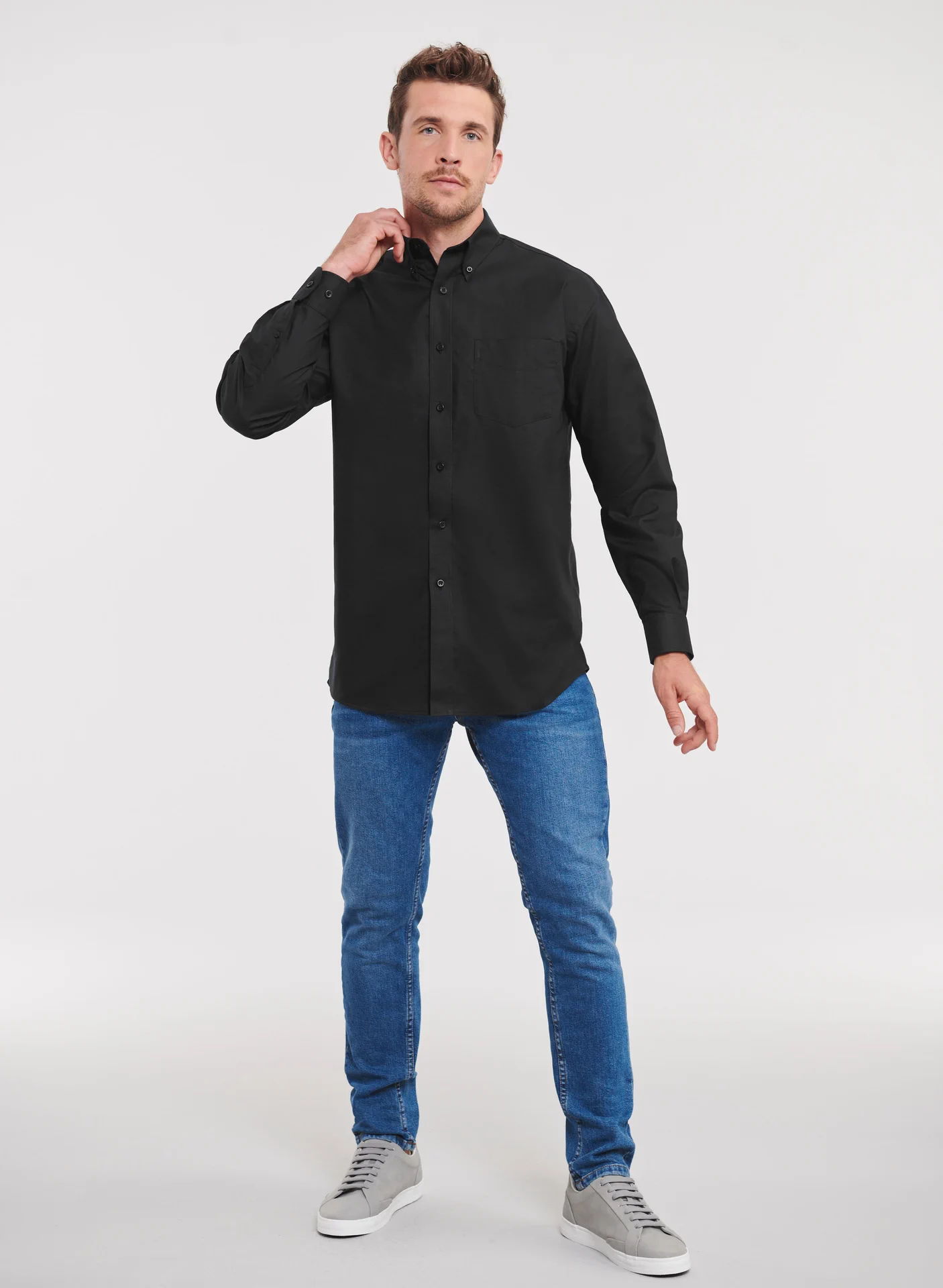 Russell Men's Long Sleeve Easy Care Oxford Shirt