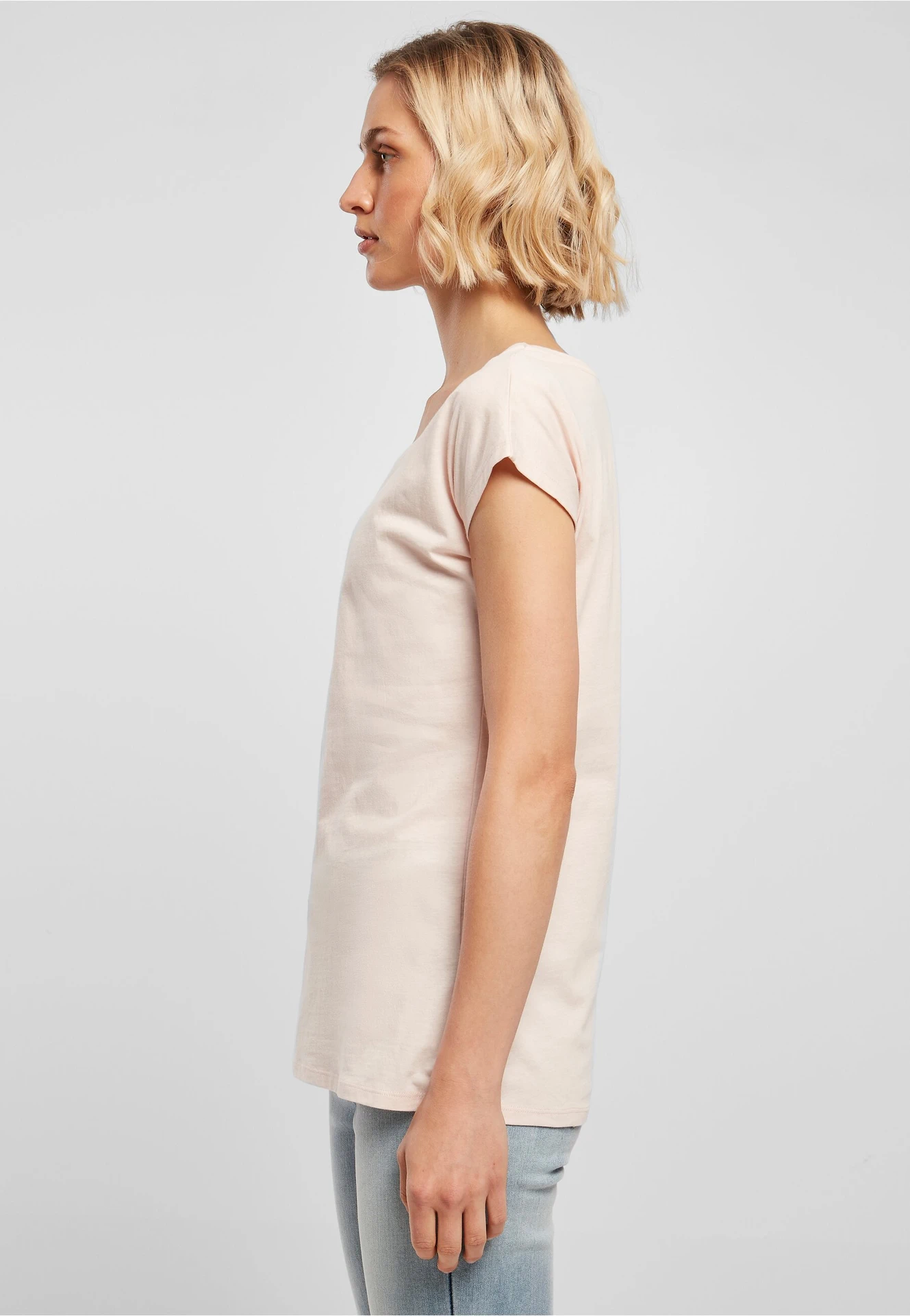 Build Your Brand Ladies Wide Neck Tee