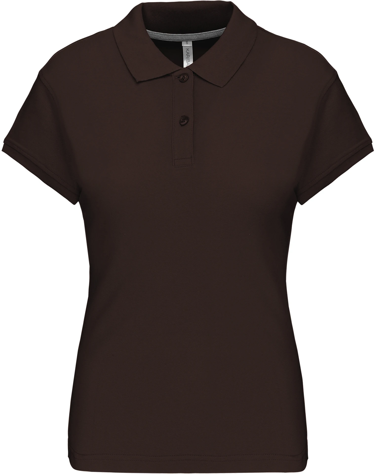 kariban-K242-damen-pique-polo-chocolate-front-3 Kariban Damen Piqué Polo