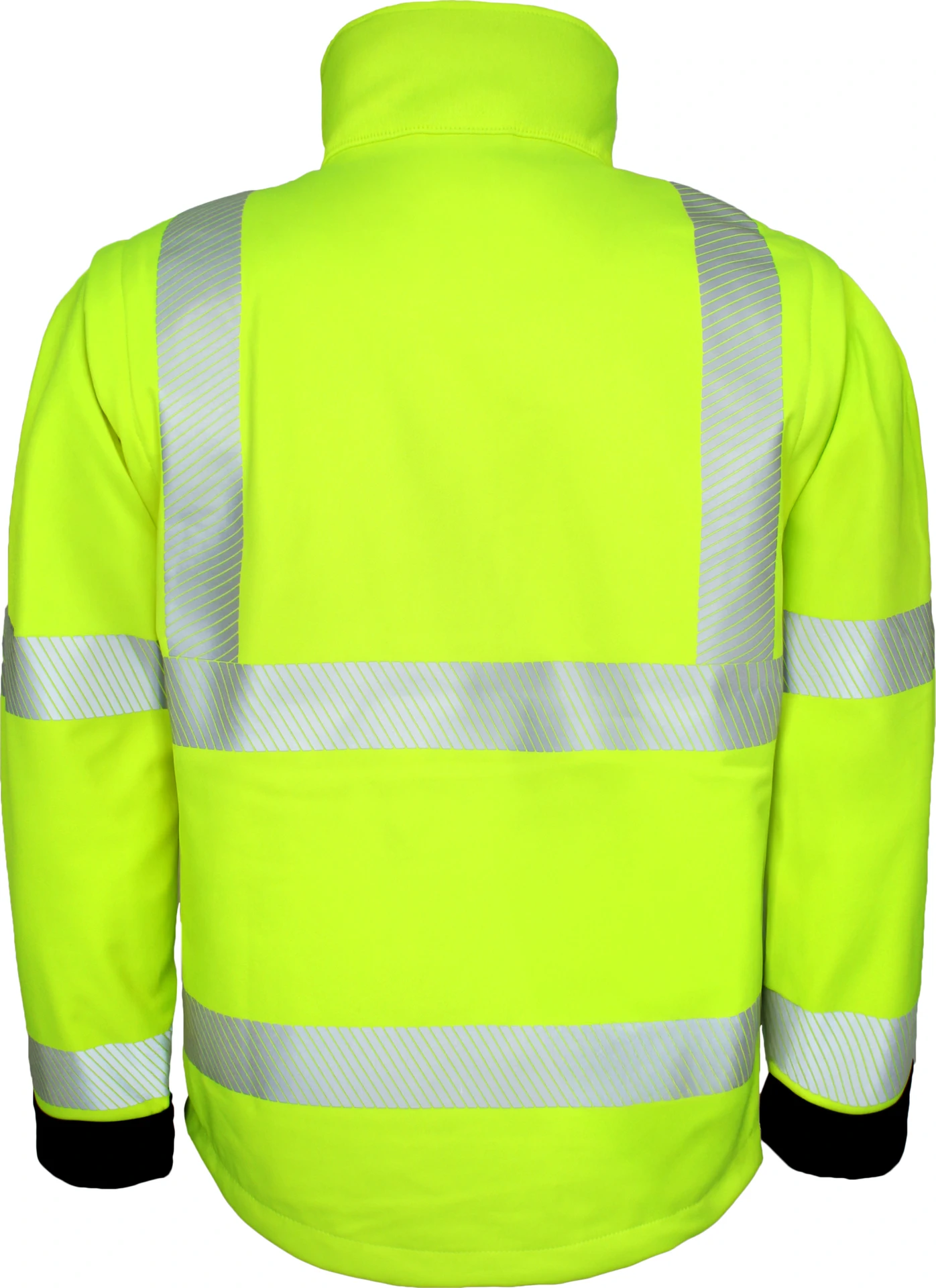 lyngsoe-fox471-atmungsaktive-hi-vis-softshell-jacke-leuchtgelb-schwarz-2 Lyngsøe FOX471 Atmungsaktive Hi-Vis Softshell Jacke