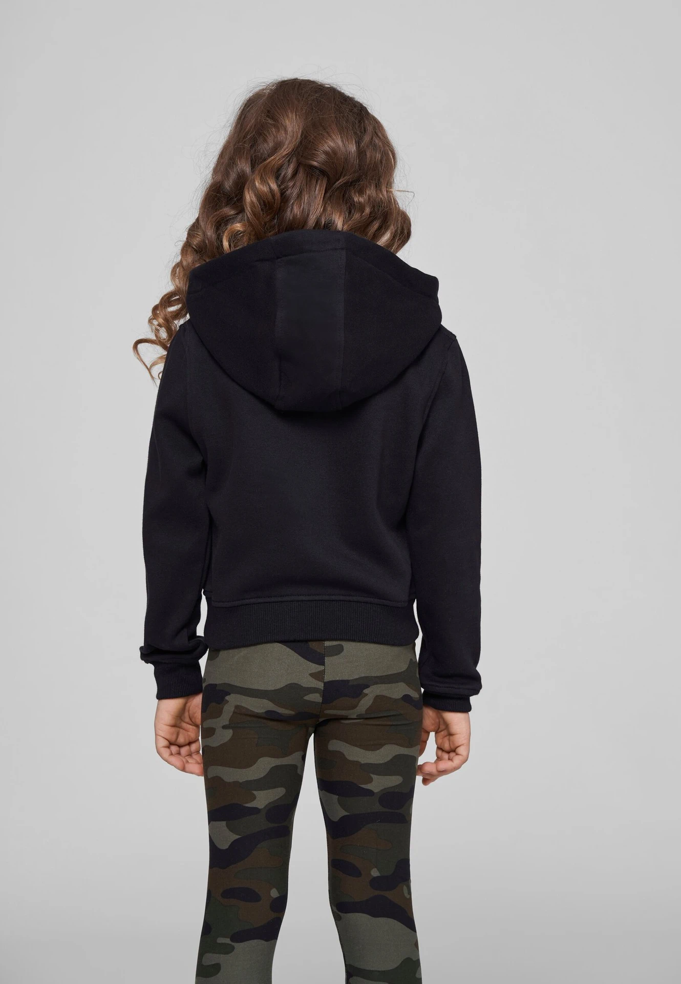Build Your Brand Girls Cropped Sweat Hoody