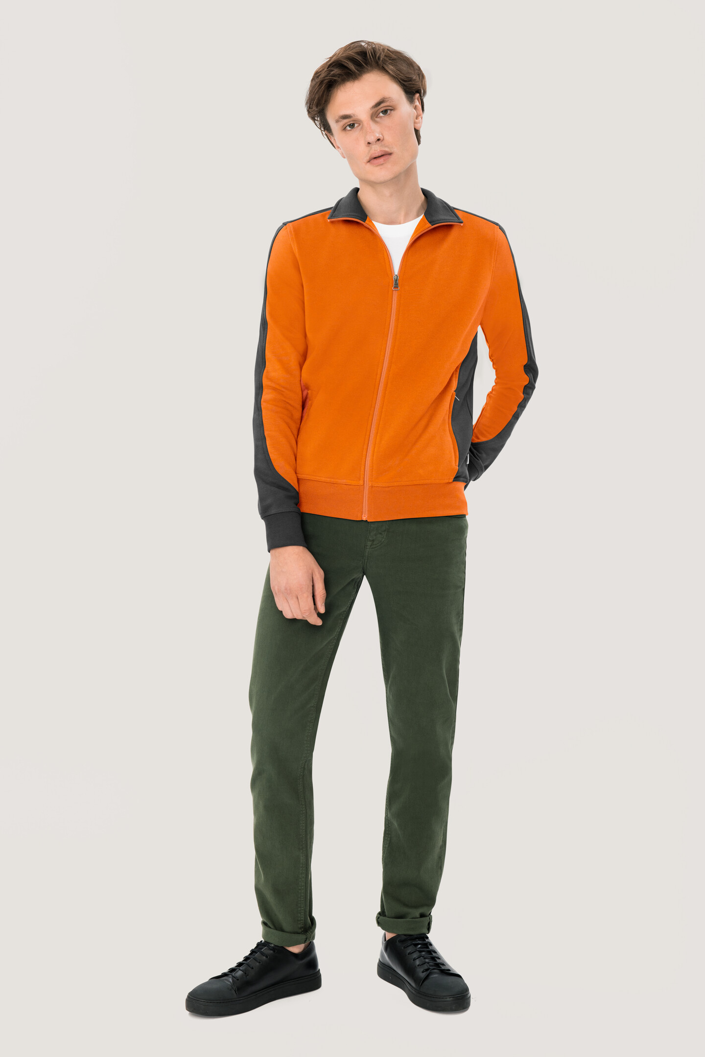 HAKRO Sweatjacke 477 Contrast Mikralinar® HAKRO Sweatjacke 477 Contrast Mikralinar®