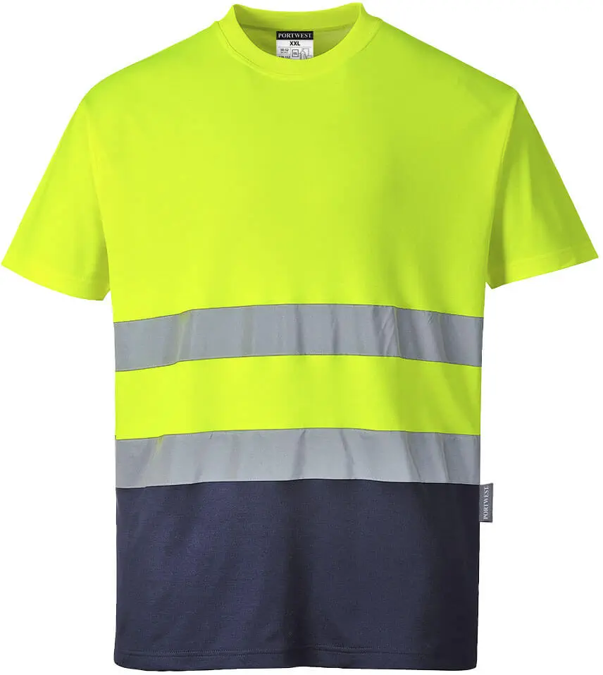 PORTWEST S173 Warnschutz Cotton Comfort Kontrast T-Shirt kurzarm