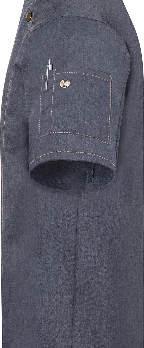 KARLOWSKY Kurzarm Kochjacke Jeans-Style