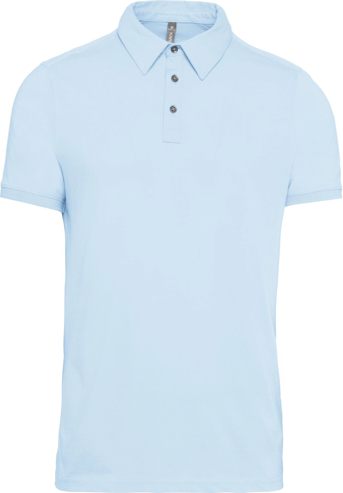 K262-herren-jersey-polo-skyblue-front-3 Kariban Herren Jersey Polo