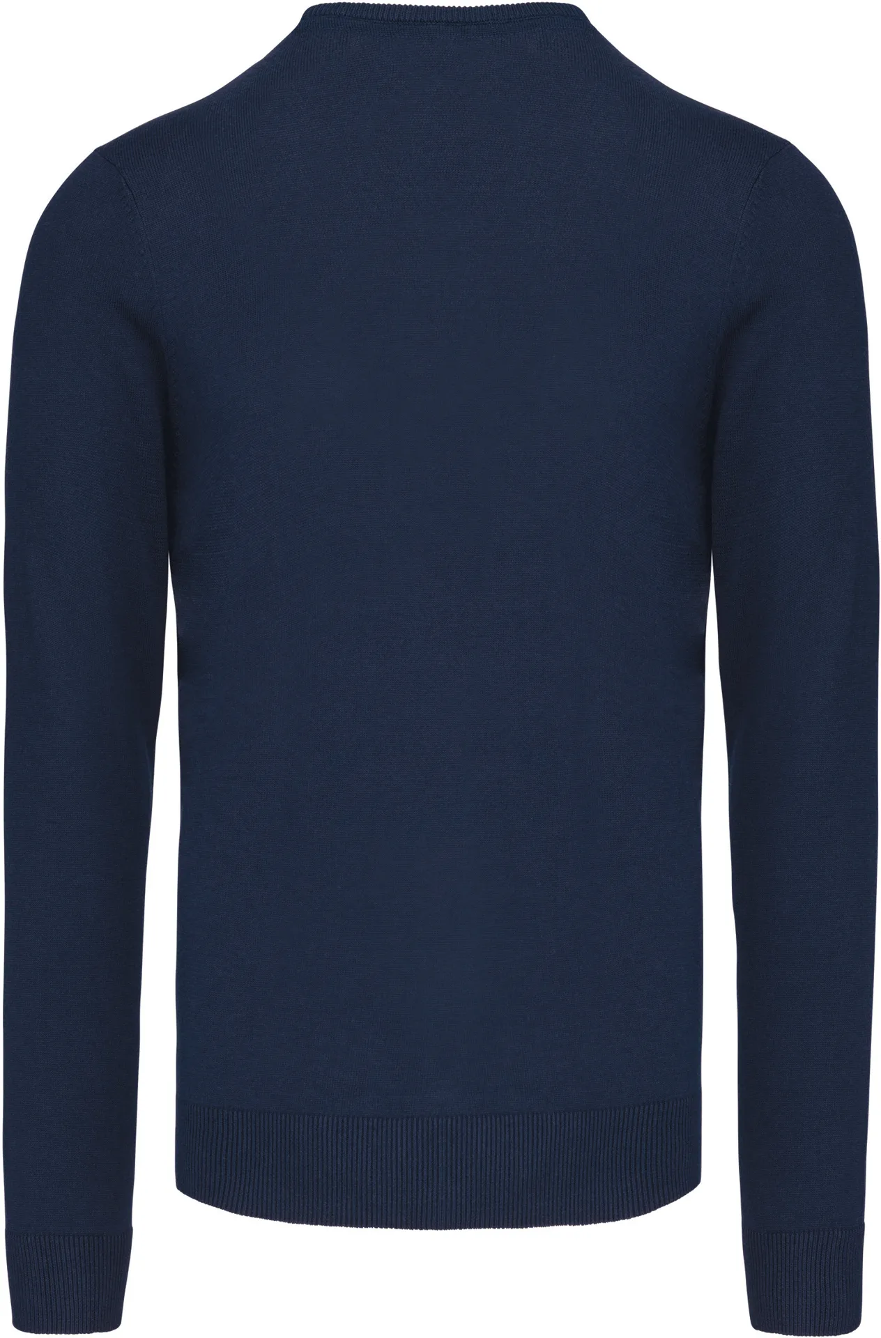 kariban-K965-herren-v-ausschnitt-pullover-navy-back-6 Kariban Herren V-Ausschnitt Pullover
