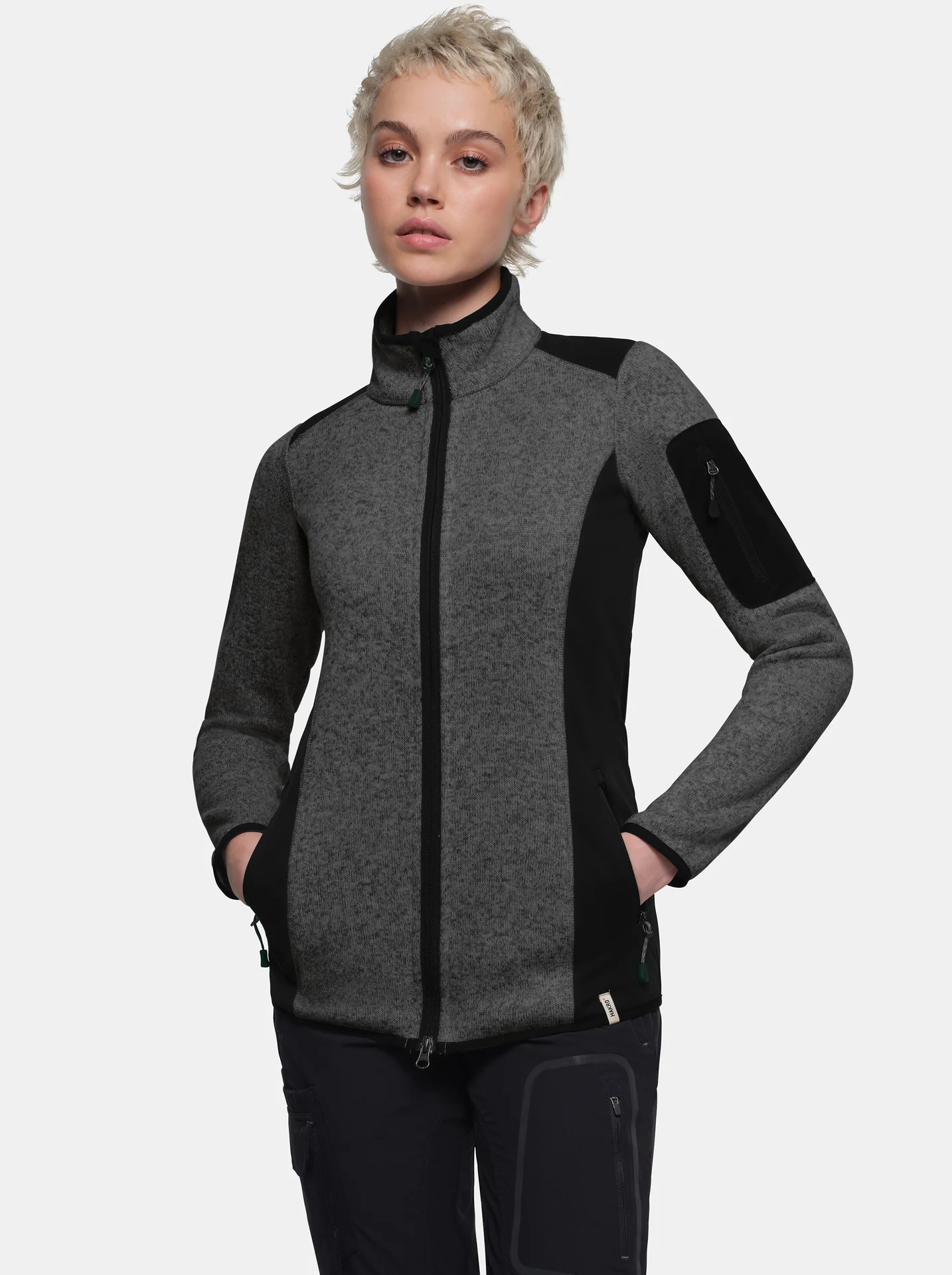 hakro-236-damen-strickfleecejacke-anthrazitmeliert-model-0 HAKRO Women-Strickfleece-Jacke 236 Churchill