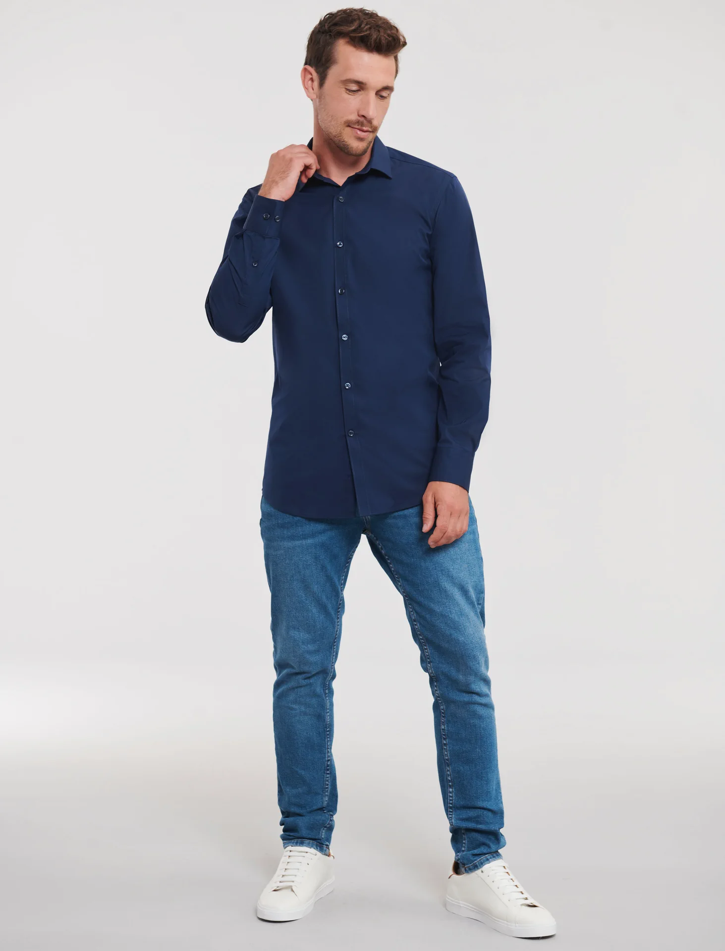 Russell Men's Long Sleeve Ultimate Stretch Shirt