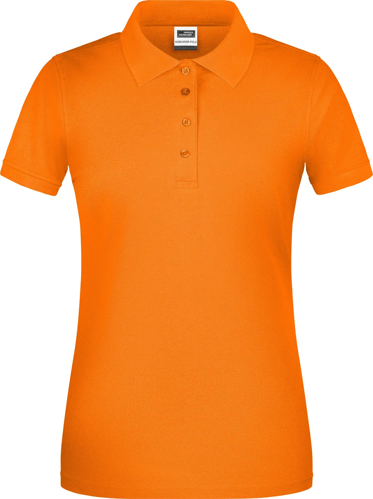 jn873-ladies-bio-workwear-poloshirt-orange-front-3 James & Nicholson Ladies Bio Workwear Polo