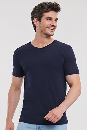 Russell Men's Pure Organic V-Neck Tee