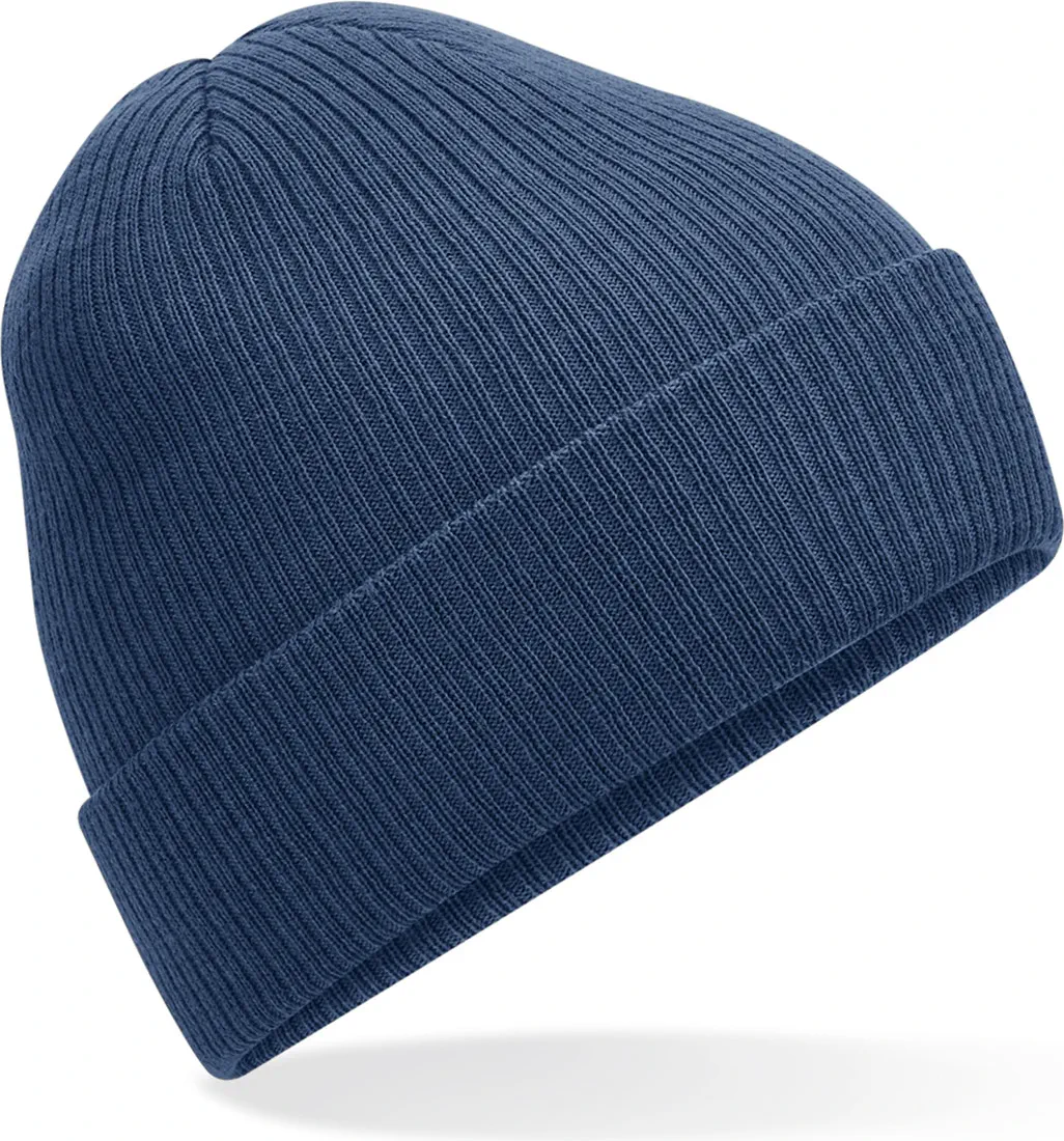 beechfield-b376r-polylana-ribbed-beanie-steelblue-front-1 Beechfield Polylana® Ribbed Beanie