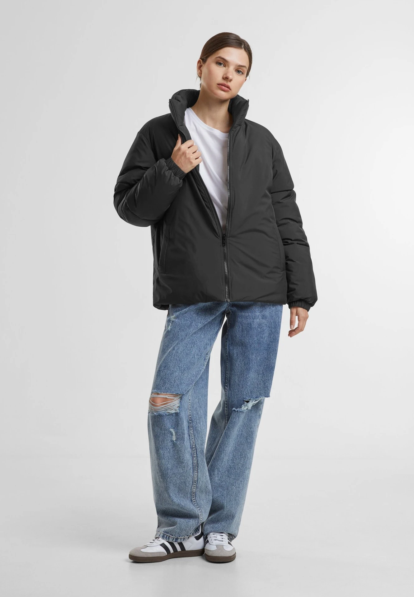 Build Your Brand Ladies Loose Puffer Jacket