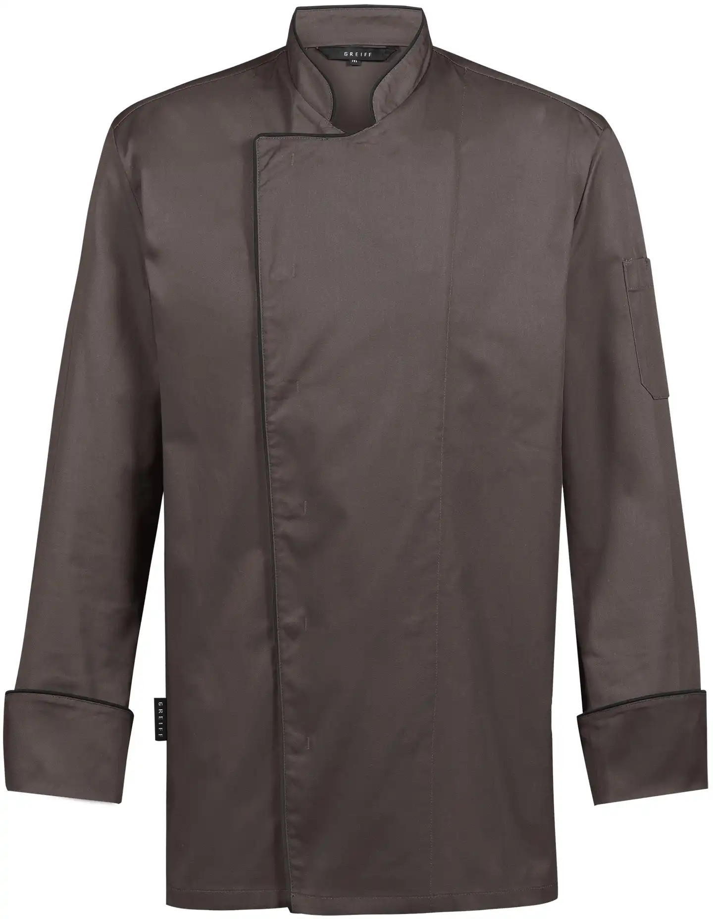 greiff-5581-kochjacke-paspel-rf_8000_taupe-front-2 GREIFF Kochjacke mit Paspelierung Regular Fit