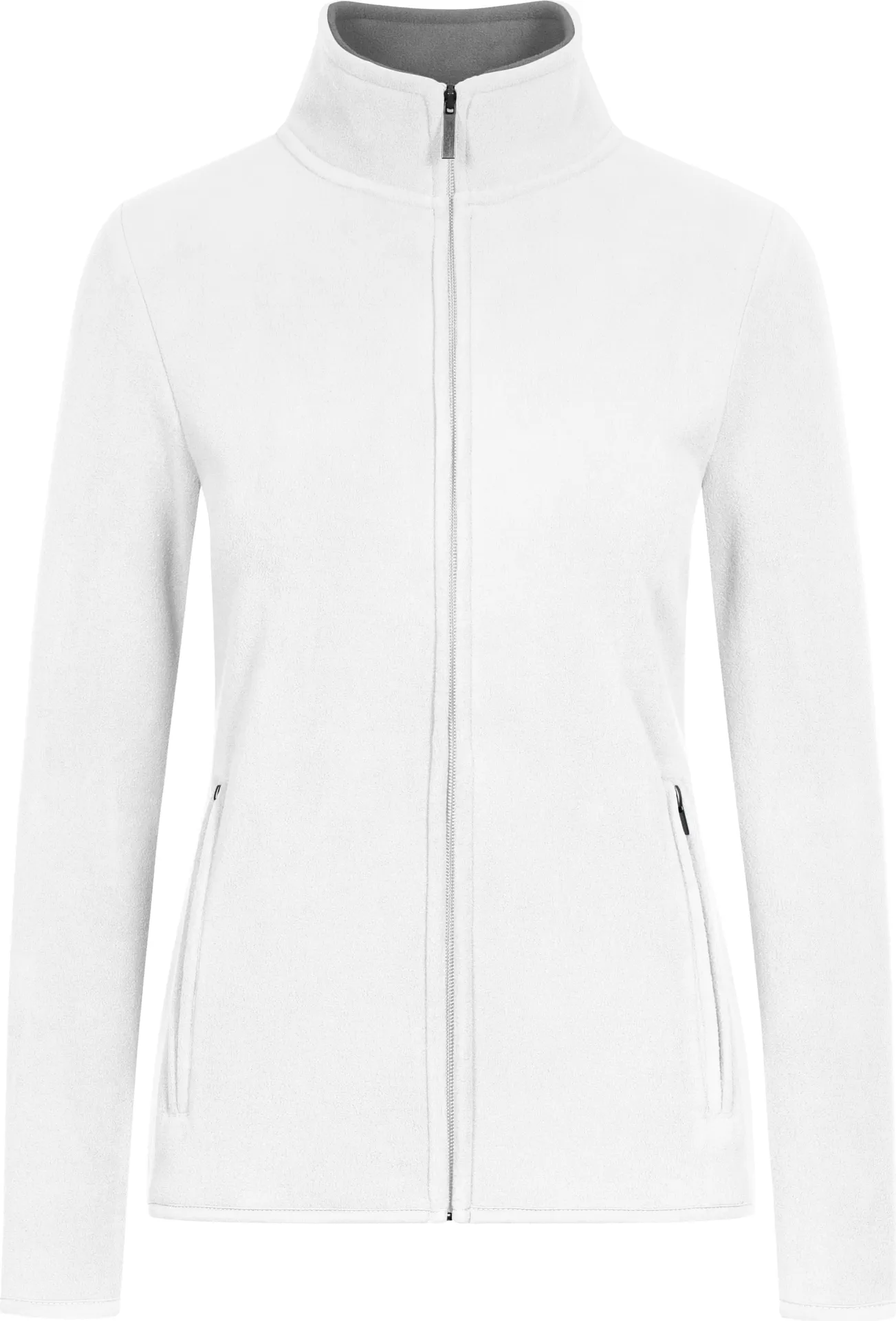 promodoro-7965-womens-double-fleece-jacket-white-newlightgrey-front-3 Promodoro Women's Double Fleece Jacket