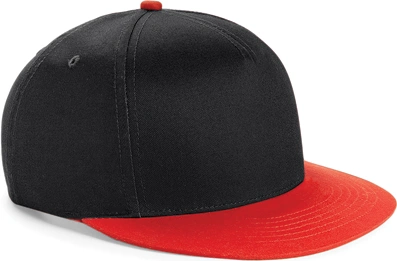 beechfield-b615-youth-size-snapback-black-brightred-front-1 Beechfield Youth Size Snapback