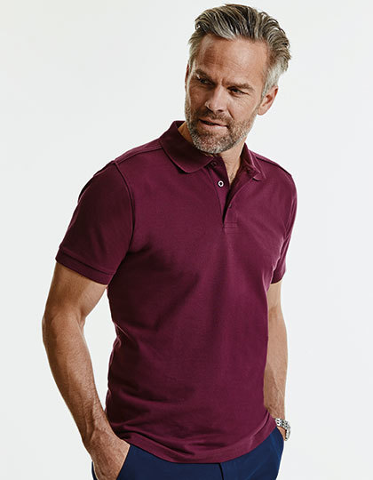 Russell Men`s Tailored Stretch Polo Russell Men`s Tailored Stretch Polo