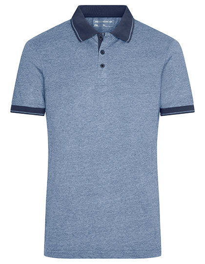 James & Nicholson Mens Jersey Heather Polo