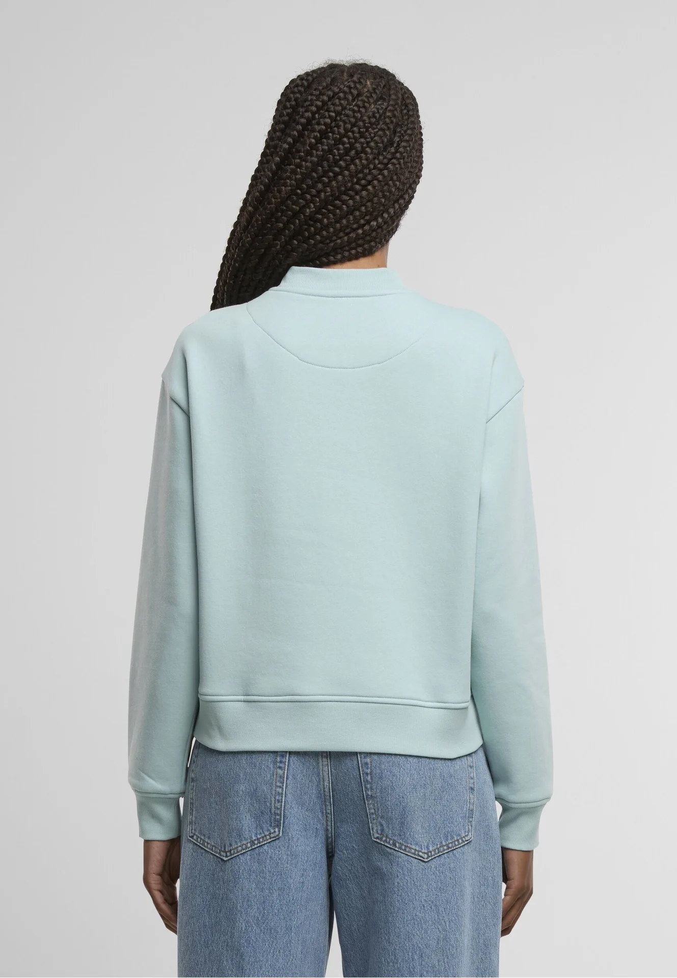 Build Your Brand Ladies Oversized Crewneck Sweatshirt