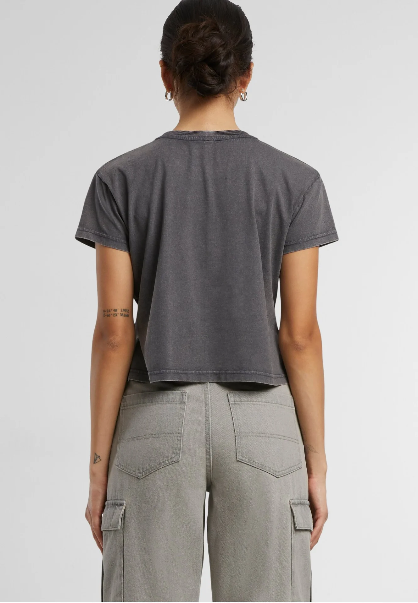 Build Your Brand Ladies Vintage Cropped Tee