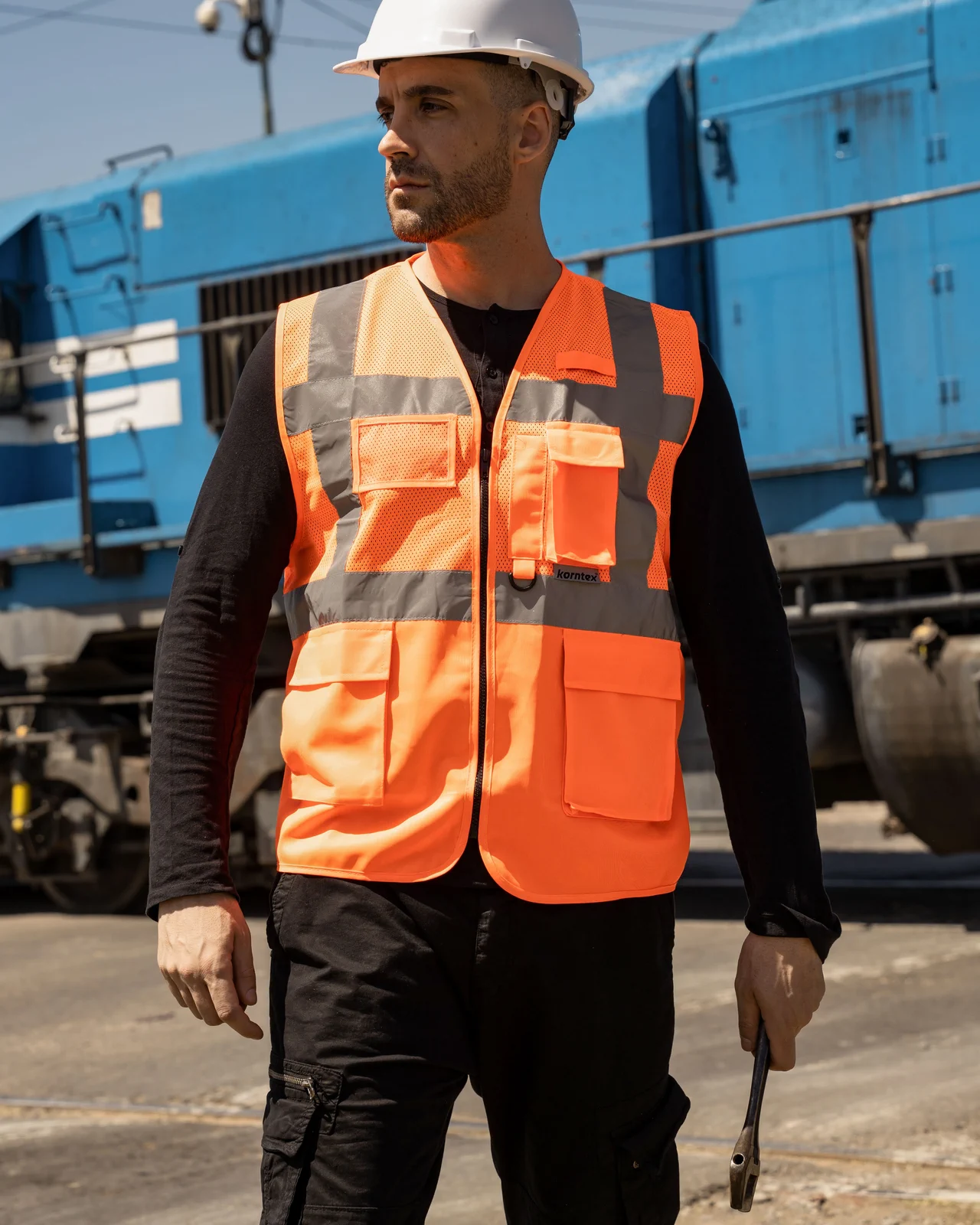 korntex-kxexq-multifunctional-hi-vis-mesh-vest-athens-signalorange-model-0 Korntex Multifunctional Hi-Vis Mesh-Vest Athens