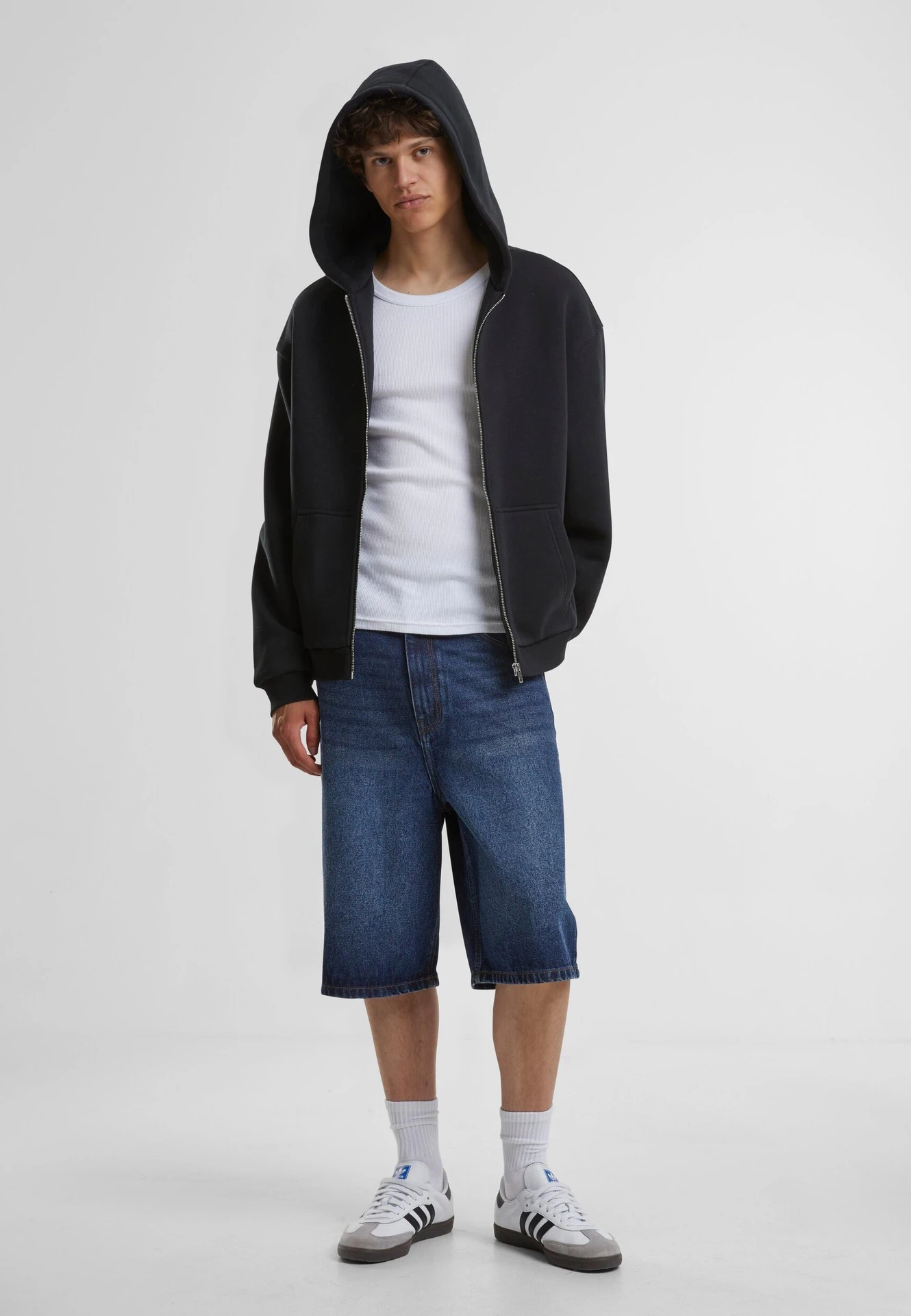 Build Your Brand Fluffy Zip Hoody