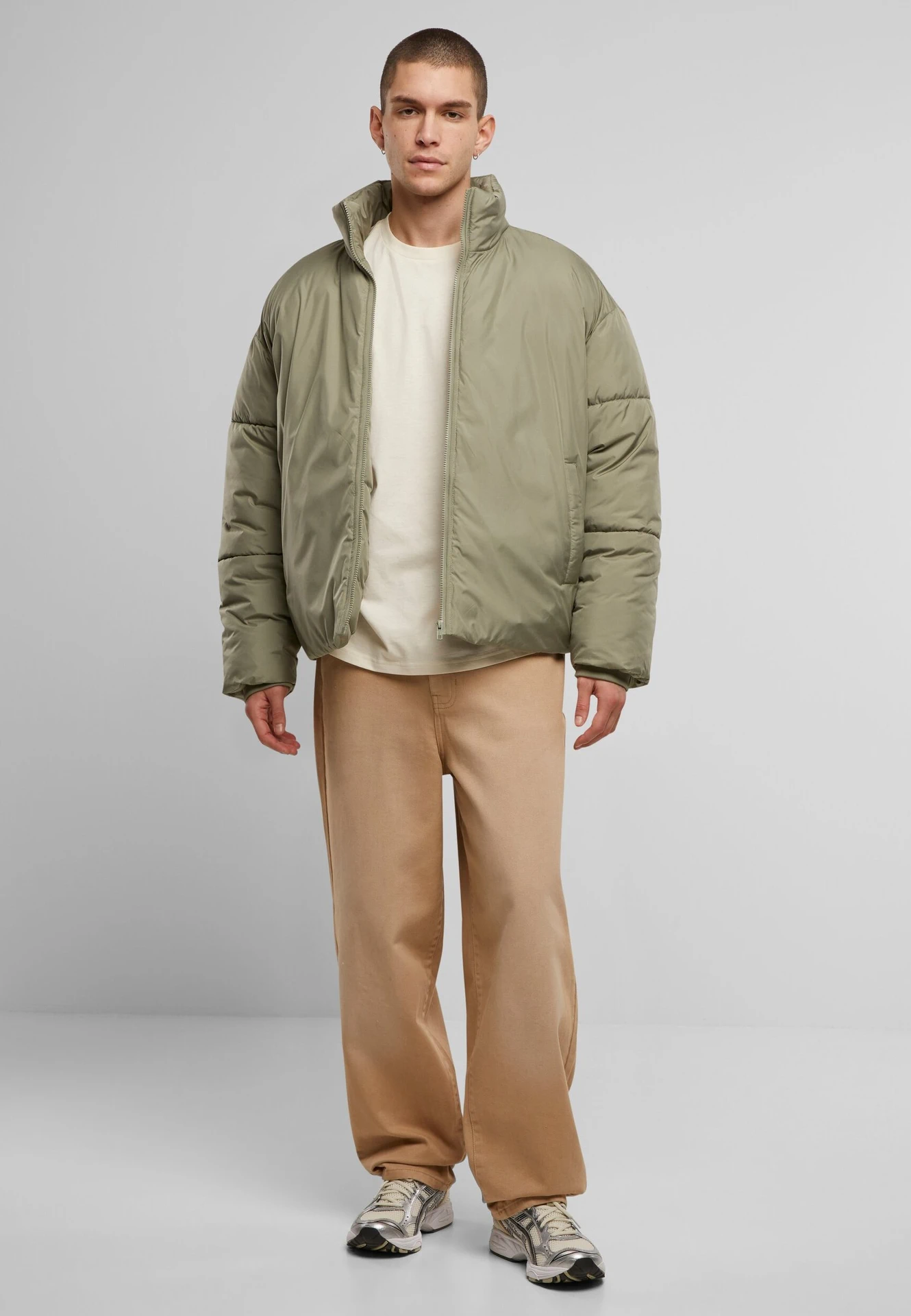 Build Your Brand Oversized Puffer Jacket