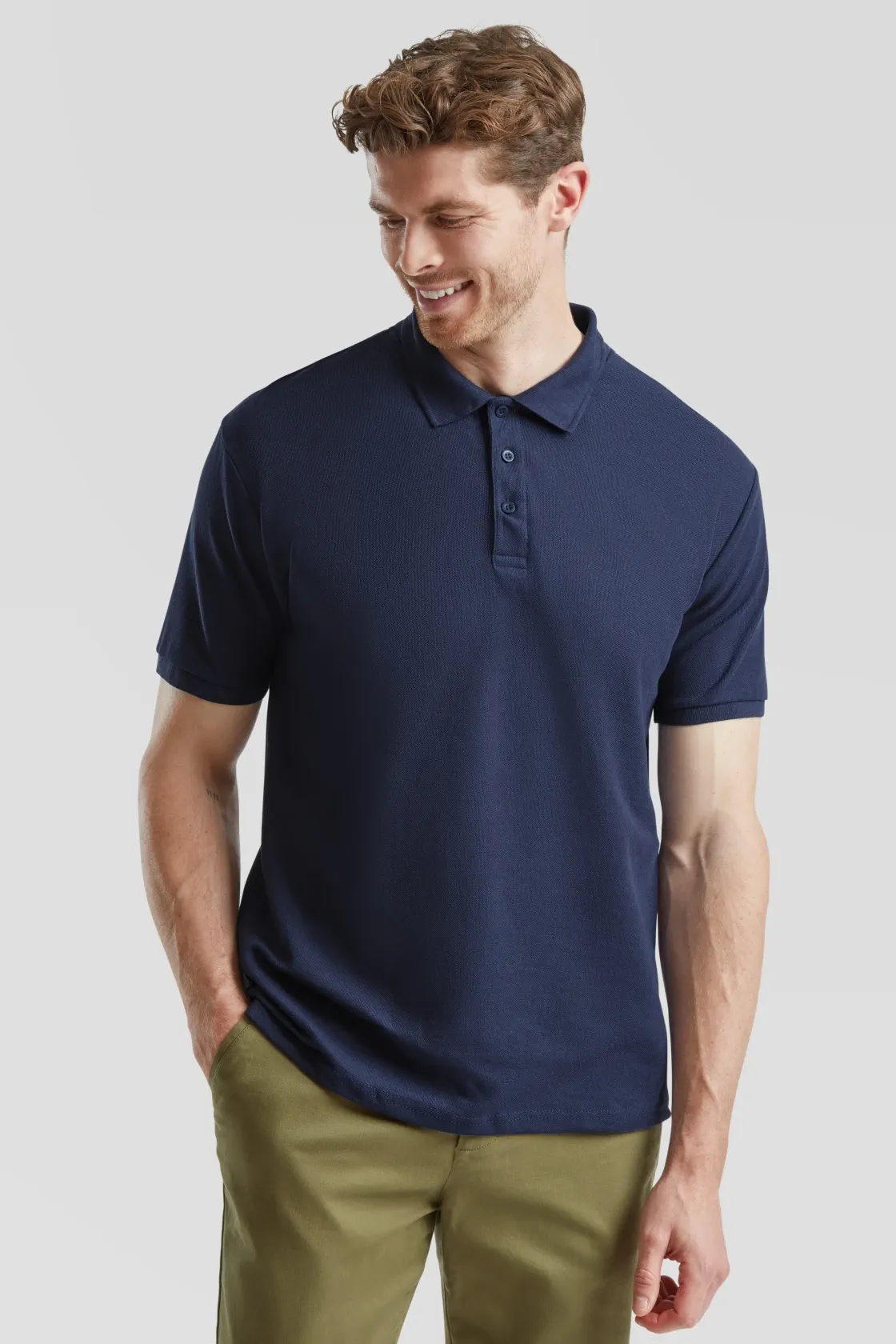 fruit-of-the-loom-63-204-0-heavy-poloshirt-65-35-navy-model-0 F.O.L. Heavy 65/35 Piqué Polo