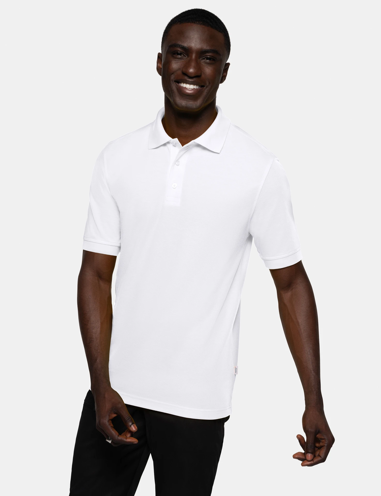 hakro-816-poloshirt-mikralinar-weiss-model-0 HAKRO Poloshirt 816 Mikralinar®